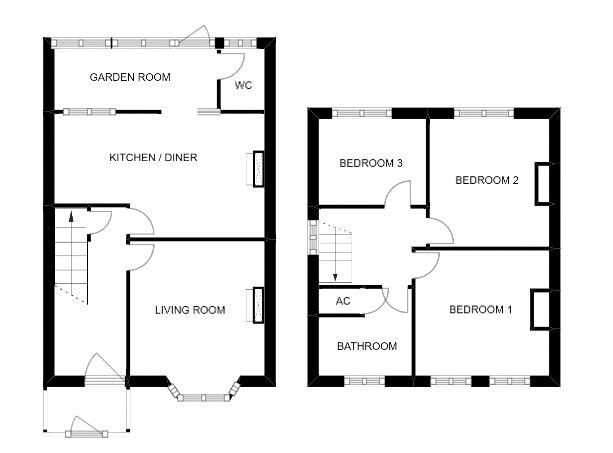 3 bed house for sale in Yeovil - Property Floorplan