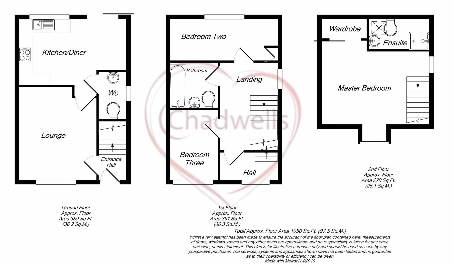 3 bed house for sale in St. Stephens Road, Ollerton, NG22 - Property Floorplan