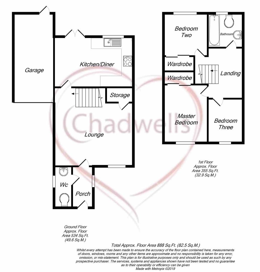 3 bed house for sale in Griffin Road, New Ollerton, NG22 - Property Floorplan