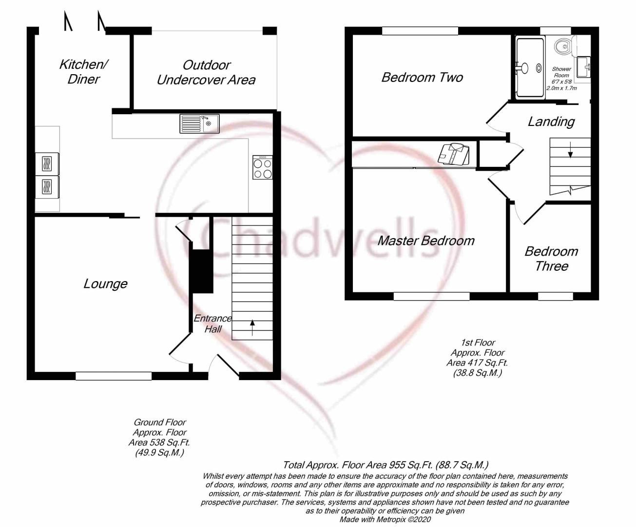 3 bed house for sale in The Brambles, Walesby, NG22 - Property Floorplan