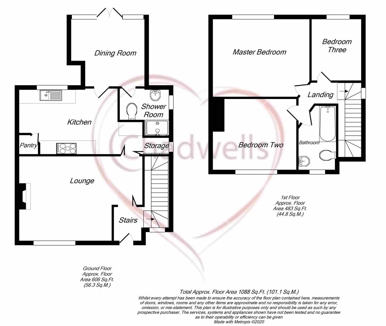 3 bed house for sale in Poplar Street, New Ollerton, NG22 - Property Floorplan