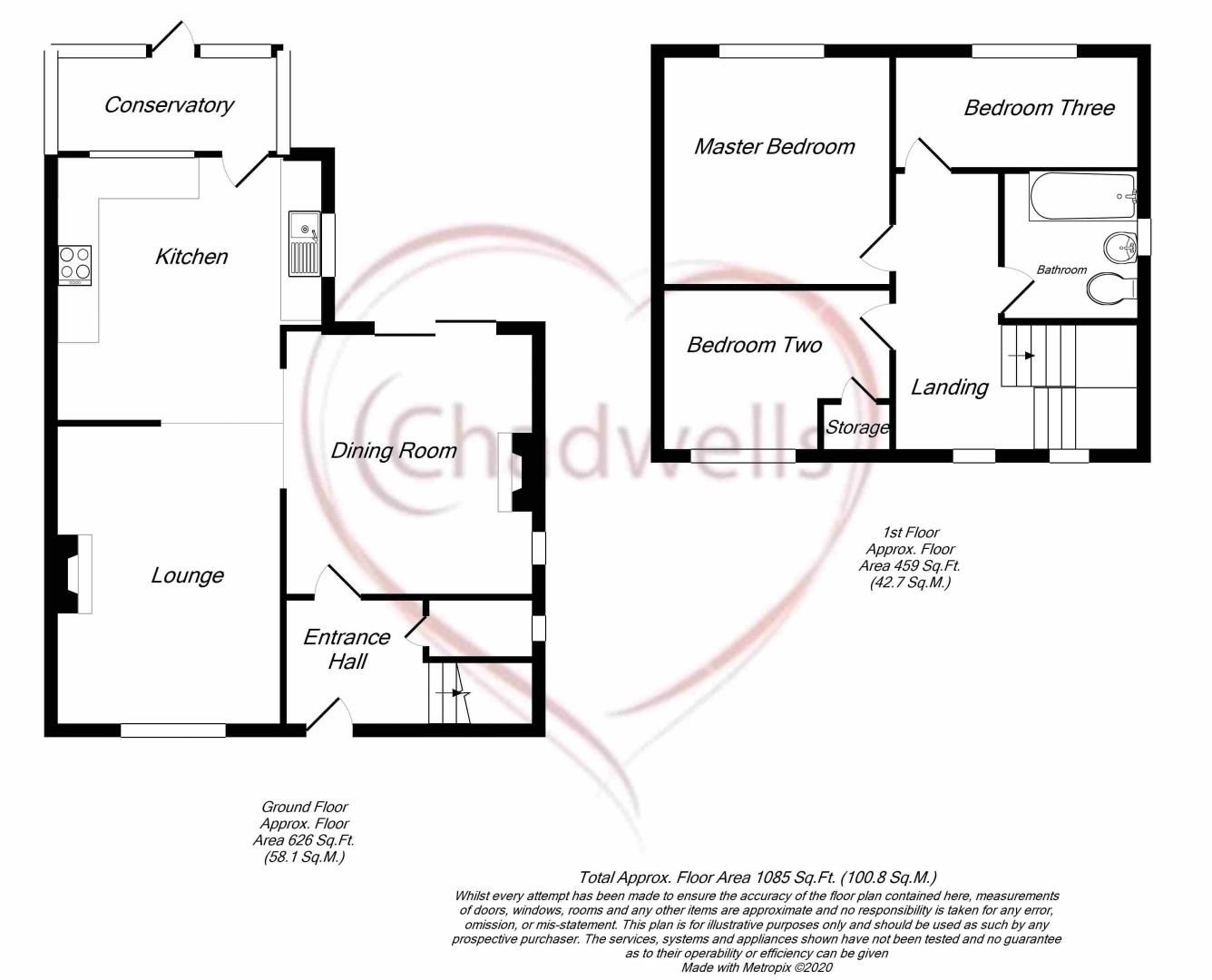 3 bed house for sale in Main Road, Boughton, NG22 - Property Floorplan