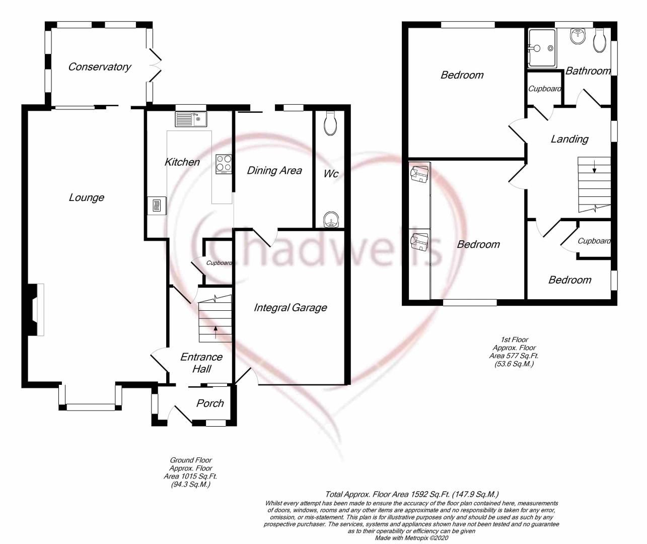 3 bed house for sale in Tor Lane, Ollerton, NG22 - Property Floorplan