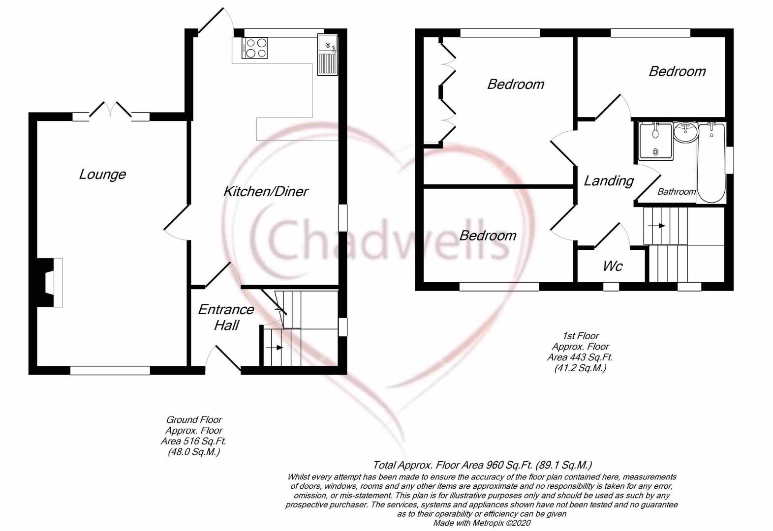3 bed  for sale in Forest Road, Newark, NG22 - Property Floorplan
