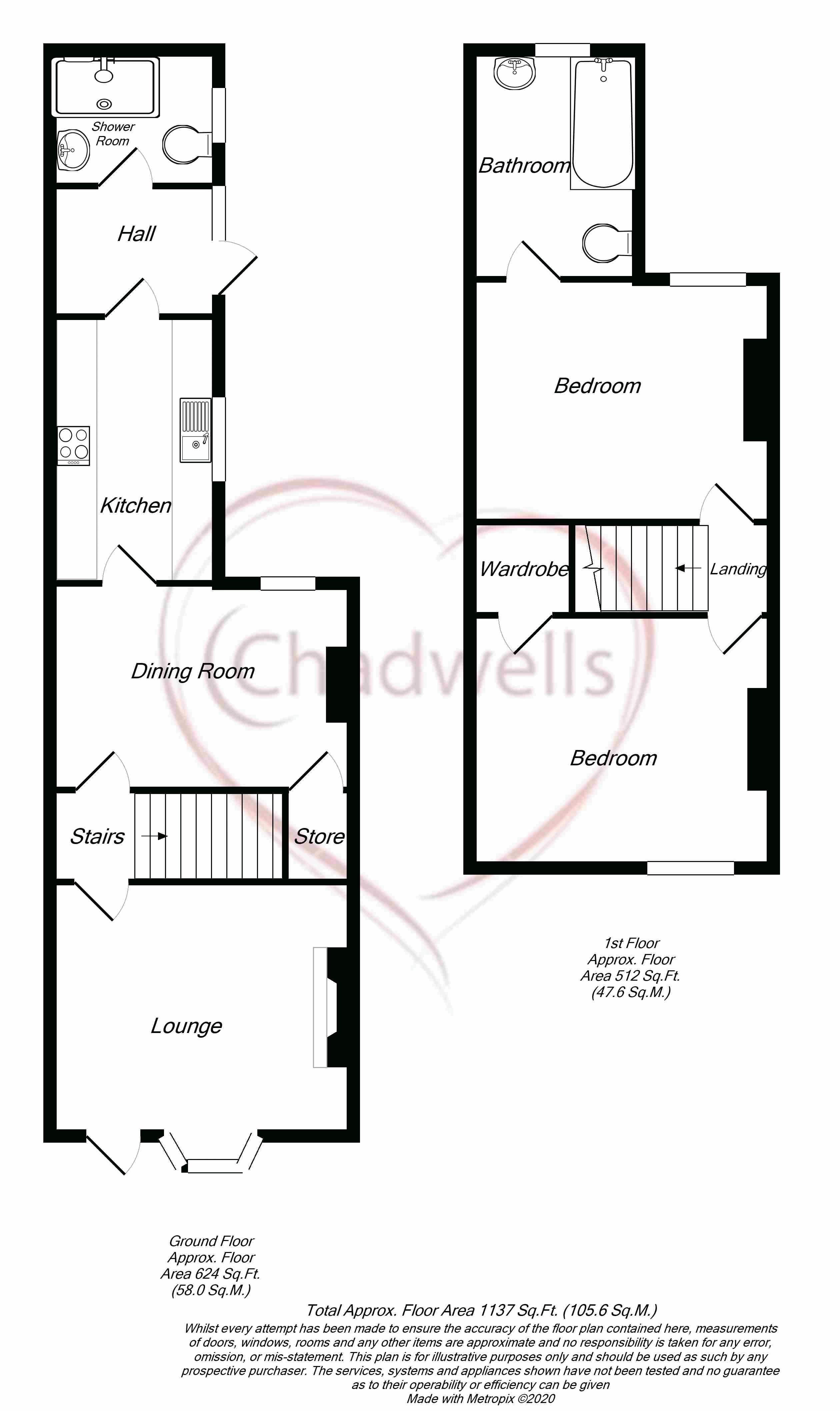 2 bed house to rent in Wharton Street, Retford, DN22 - Property Floorplan