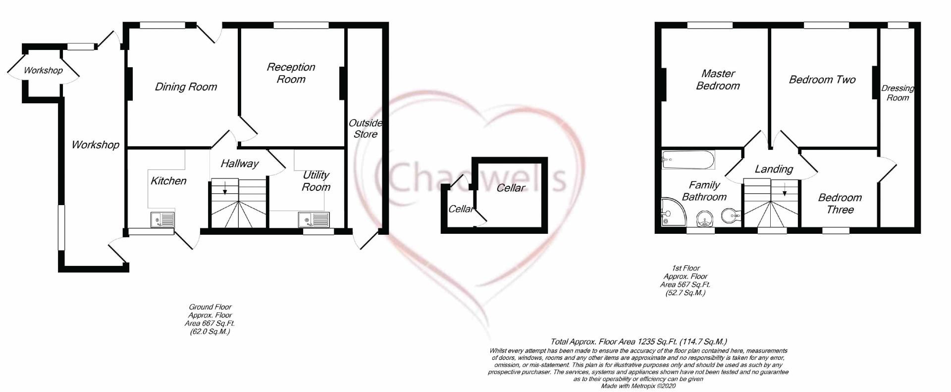 3 bed house for sale in Clipstone Road, Edwinstowe, NG21 - Property Floorplan