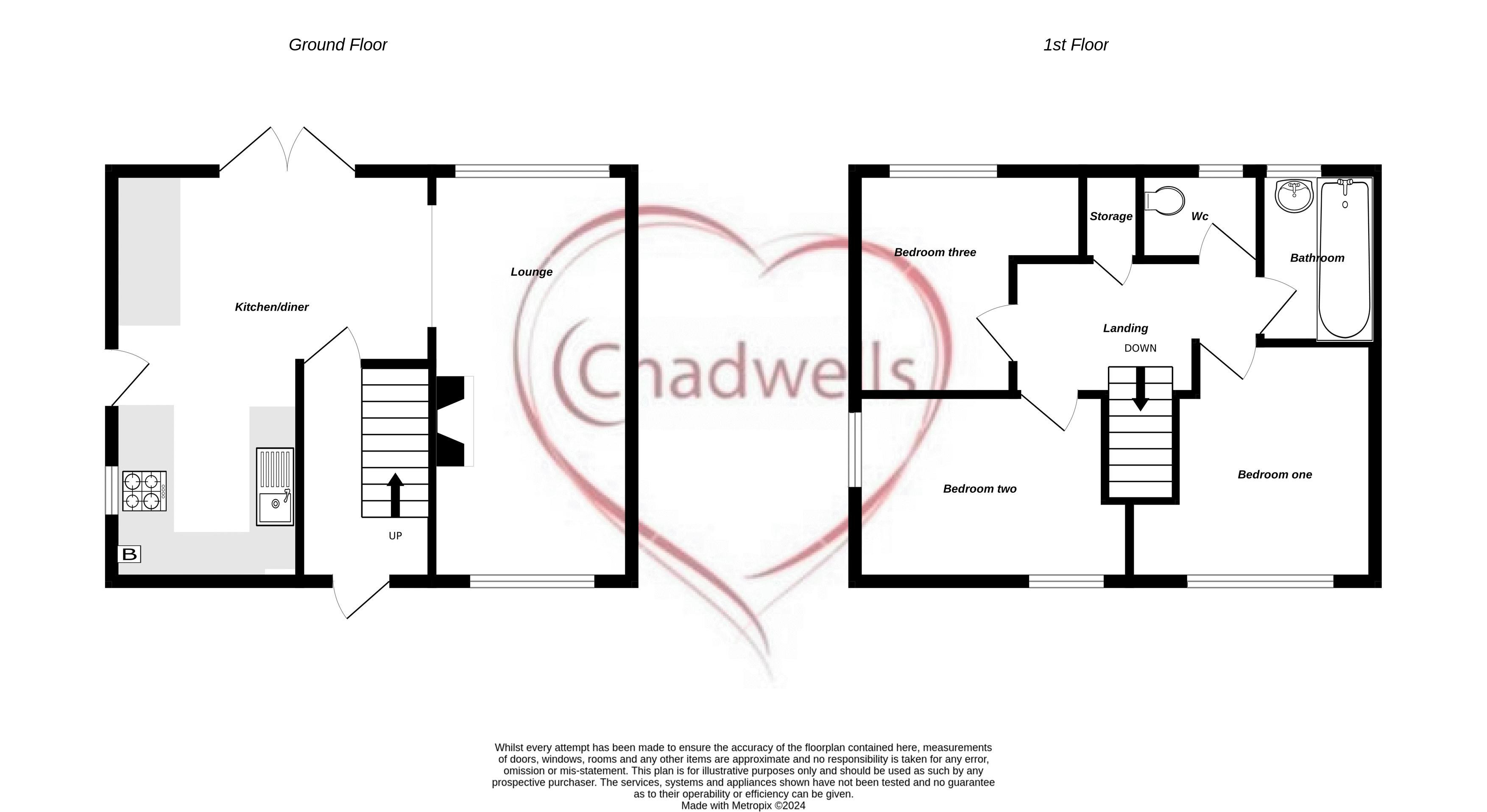 3 bed house for sale in Petersmith Drive, Ollerton, NG22 - Property Floorplan