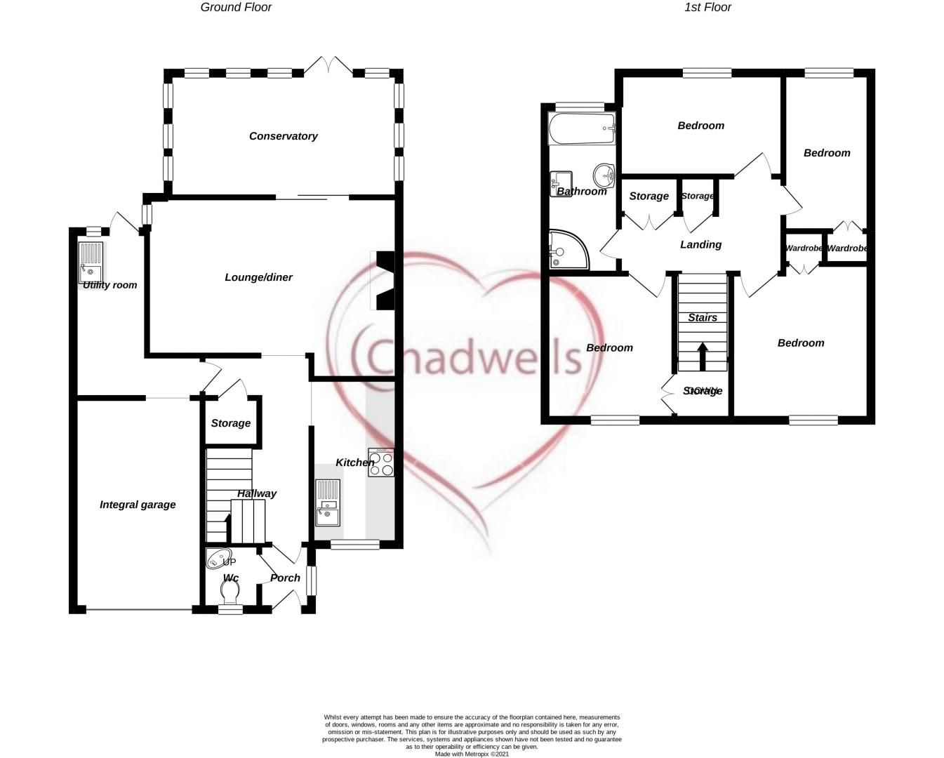 4 bed house for sale in Oak Tree Lane, Mansfield, NG18 - Property Floorplan