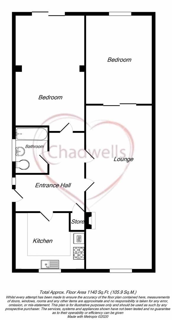 2 bed bungalow for sale in Linton Drive, Boughton, NG22 - Property Floorplan