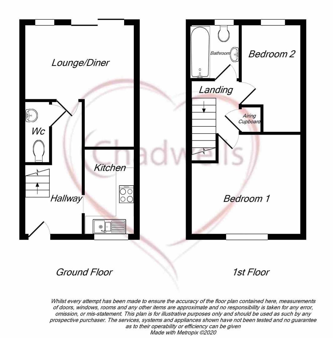 2 bed house for sale in Park Lane, Nottingham, NG16 - Property Floorplan