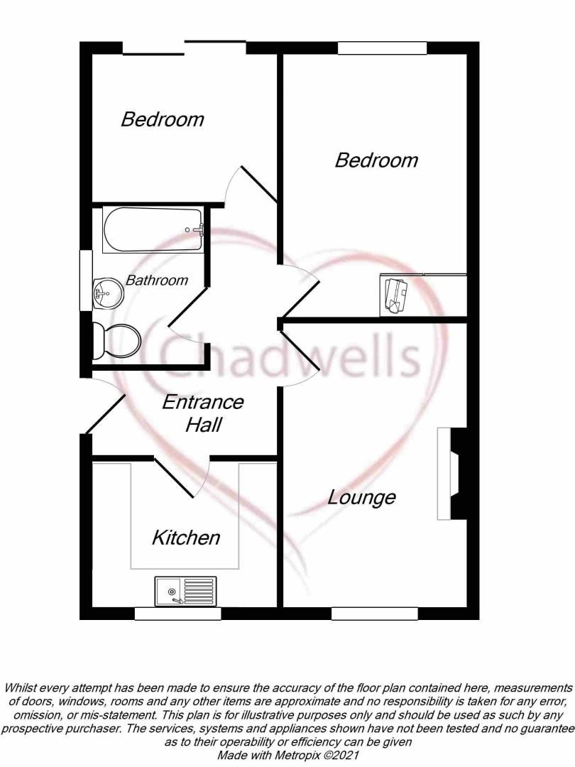 2 bed bungalow for sale in Hereford Avenue, Mansfield, NG19 - Property Floorplan