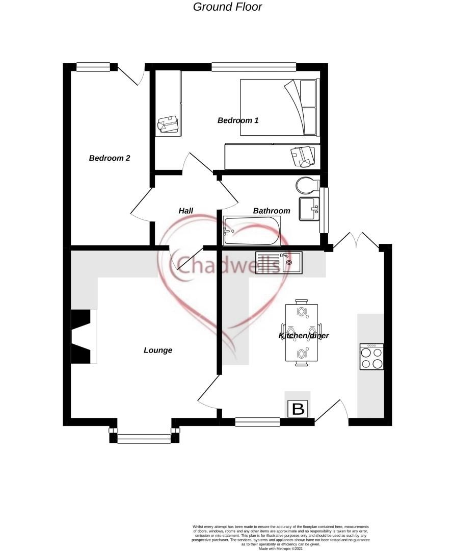 2 bed bungalow for sale in Tuxford Road, Boughton, NG22 - Property Floorplan