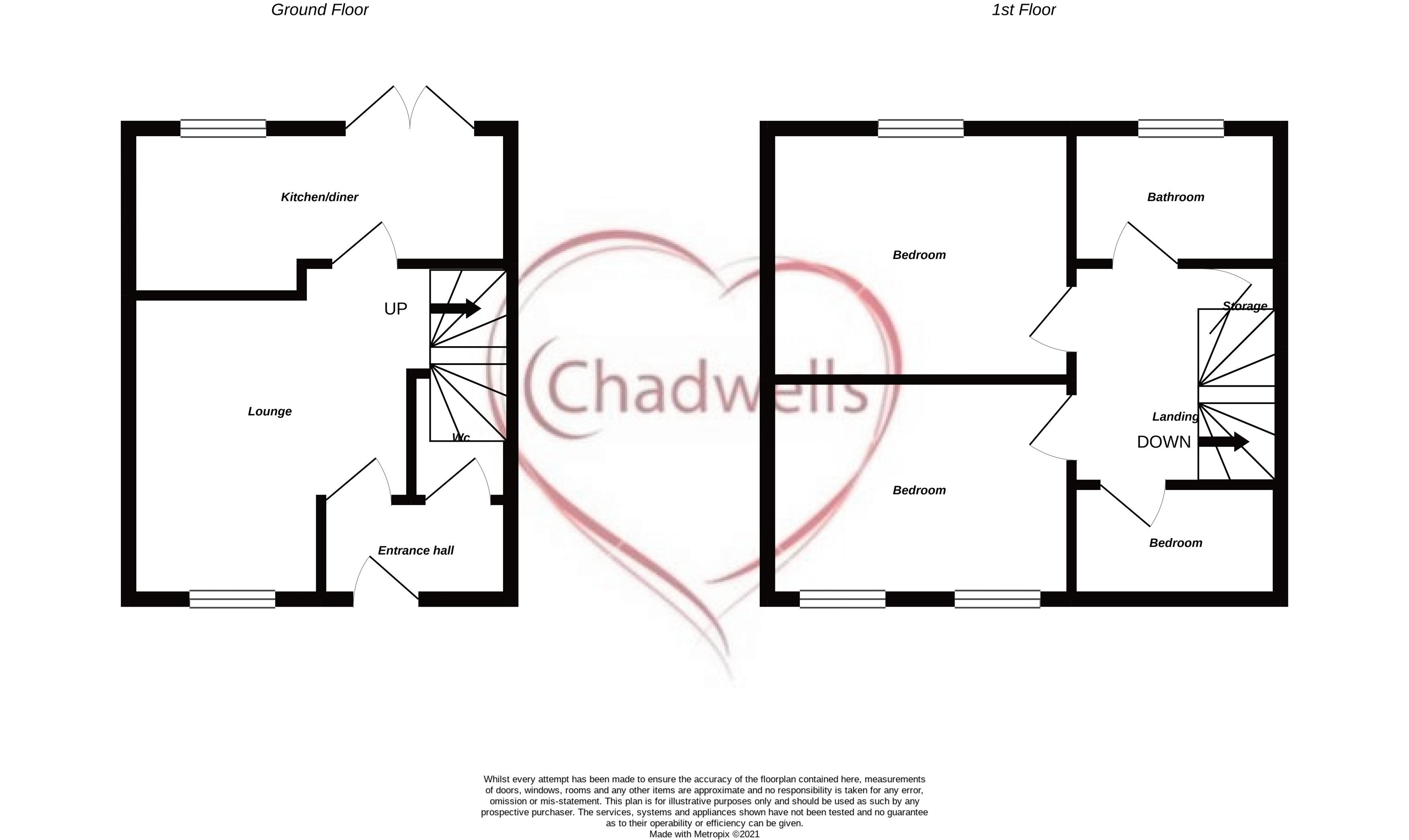 3 bed house for sale in Faraday Close, Ollerton, NG22 - Property Floorplan