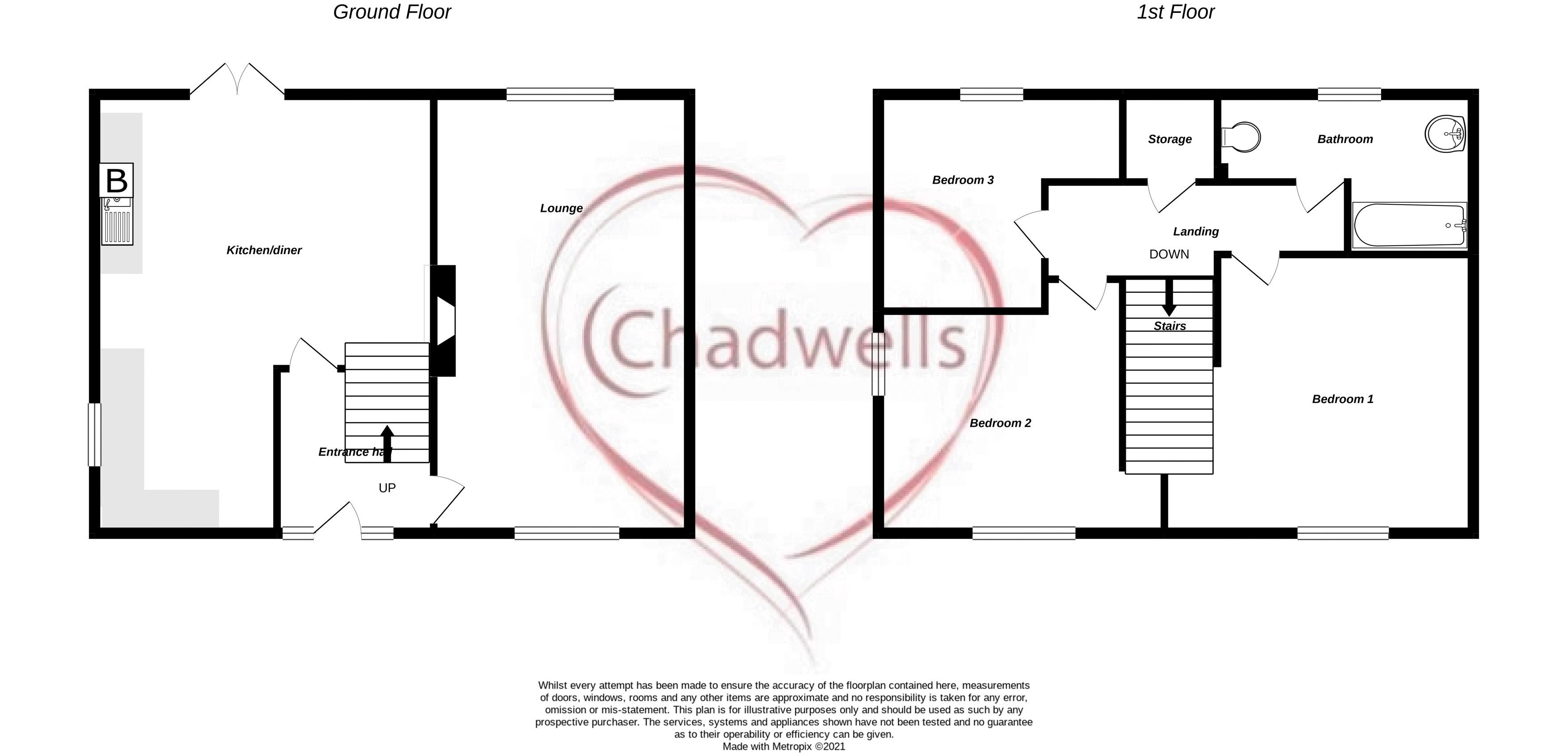 3 bed house for sale in Whitewater Road, New Ollerton, NG22 - Property Floorplan