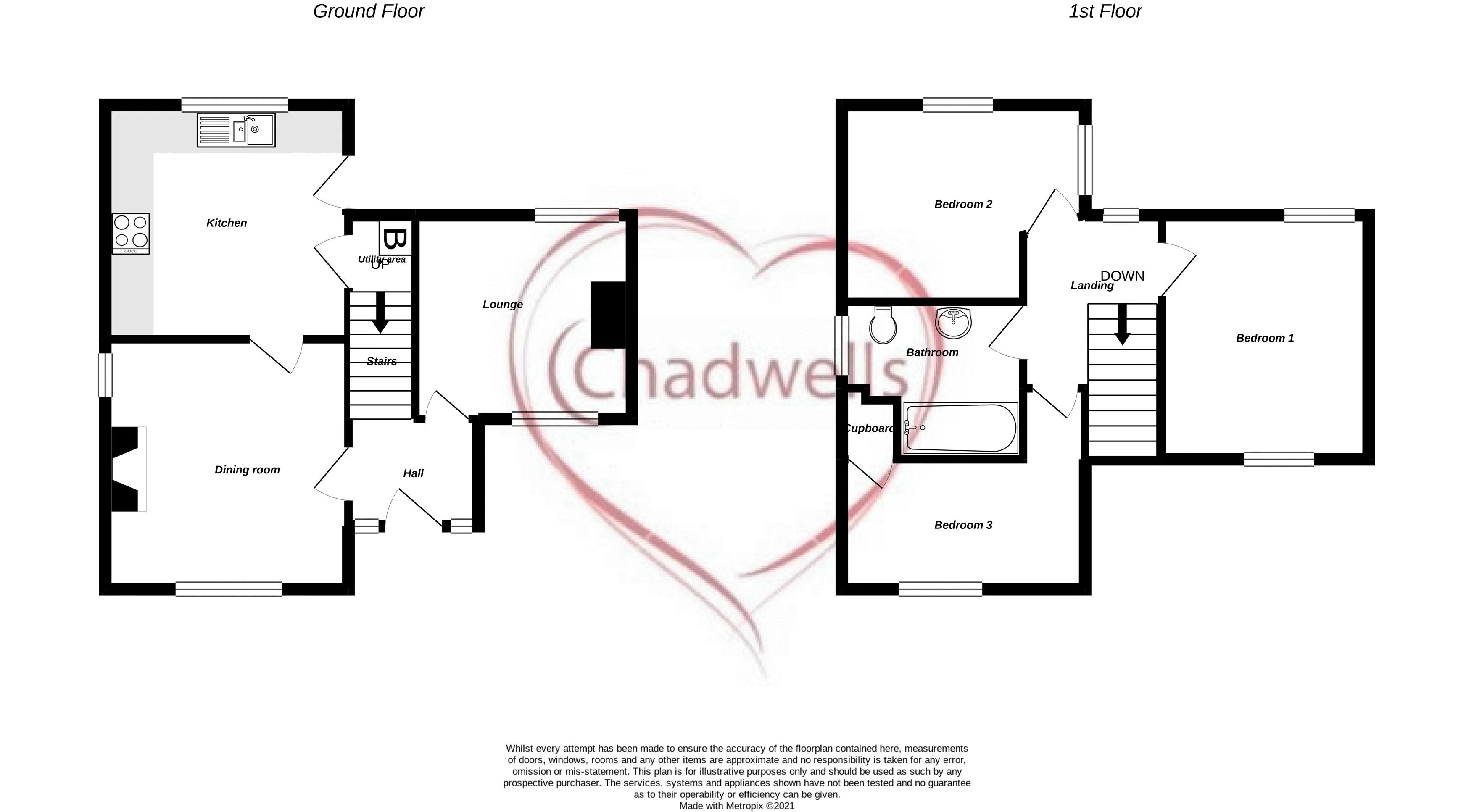 3 bed house for sale in Forest Road, New Ollerton, NG22 - Property Floorplan