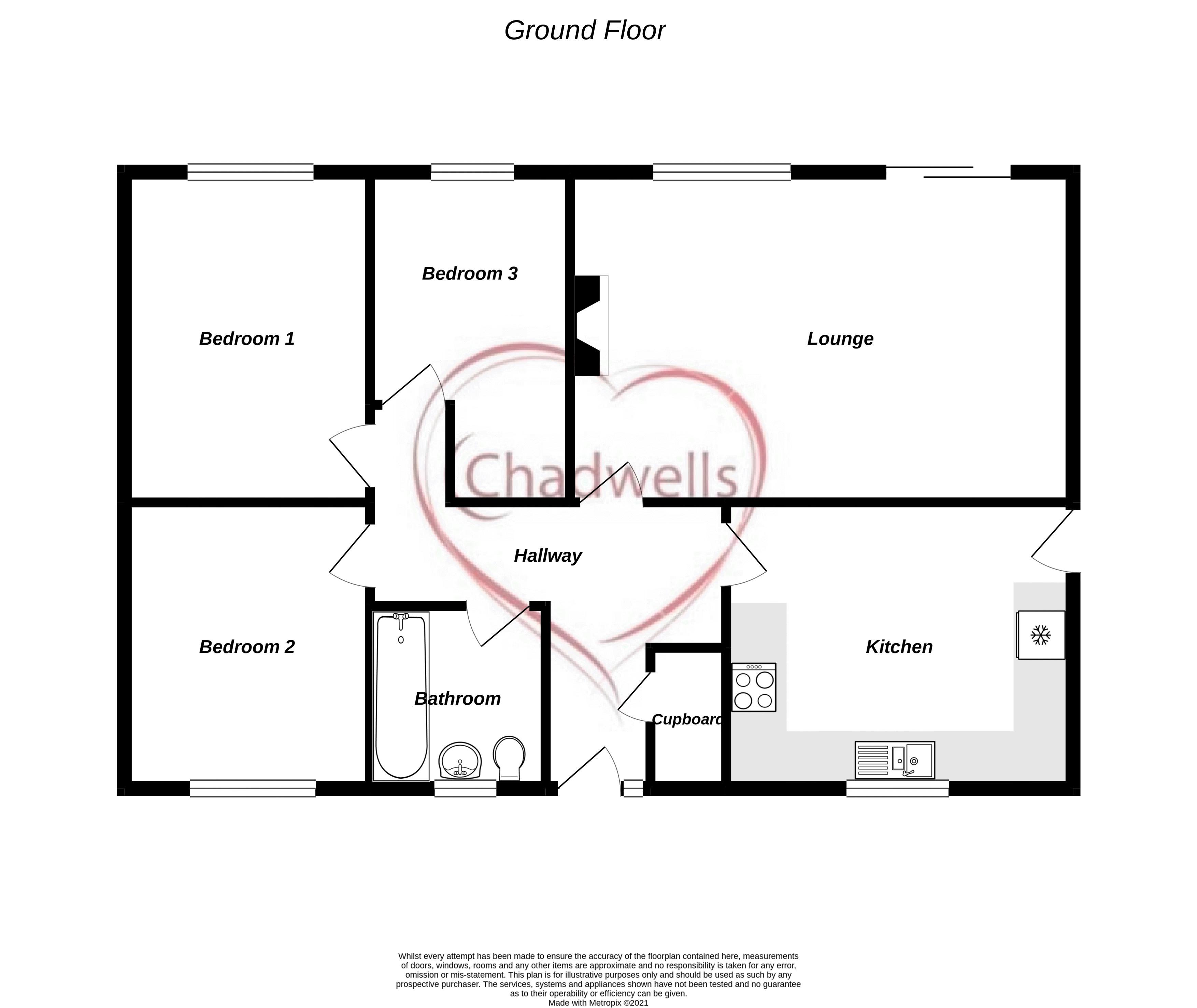 3 bed bungalow for sale in Elm Tree Rise, Kneesall, NG22 - Property Floorplan