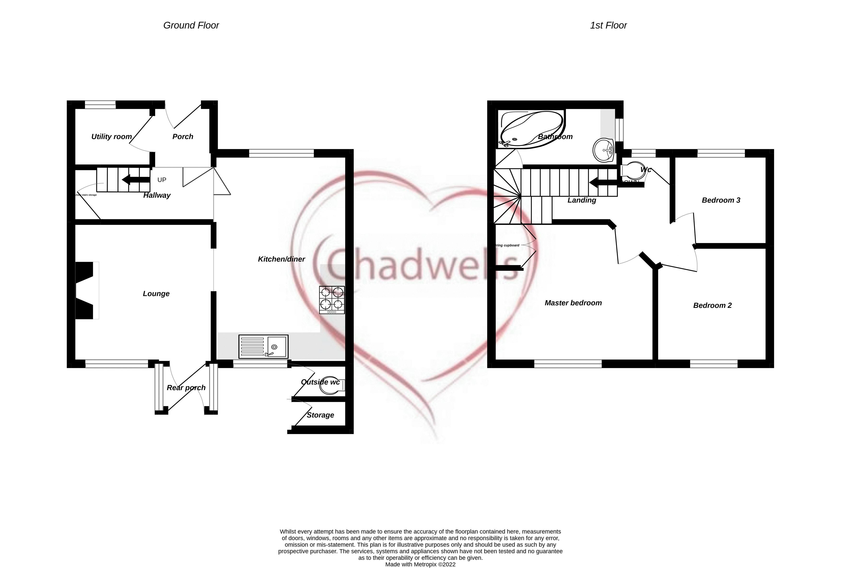 3 bed house for sale in Budby Crescent, Meden Vale, NG20 - Property Floorplan