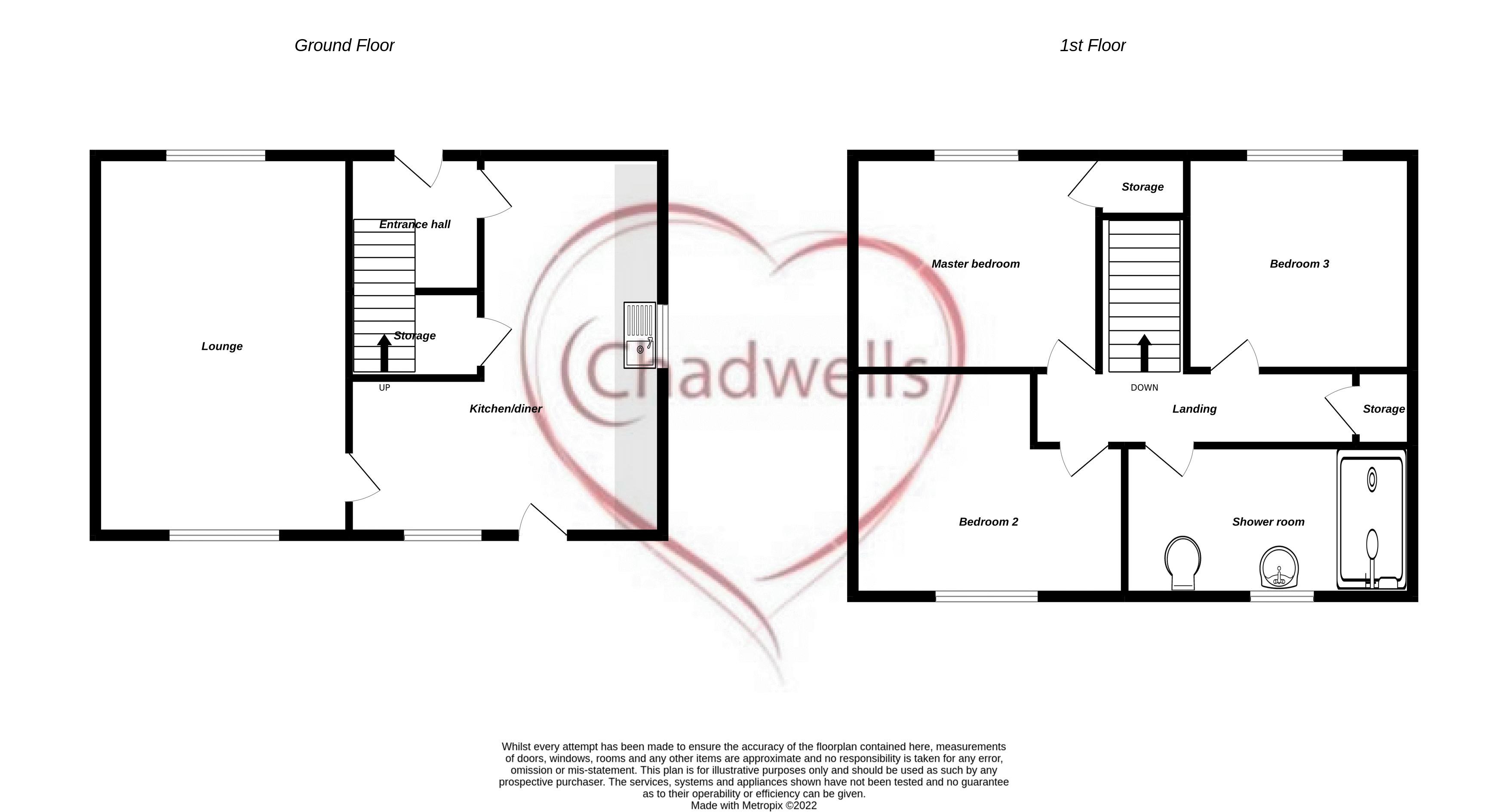 3 bed house for sale in The Markhams, Ollerton, NG22 - Property Floorplan