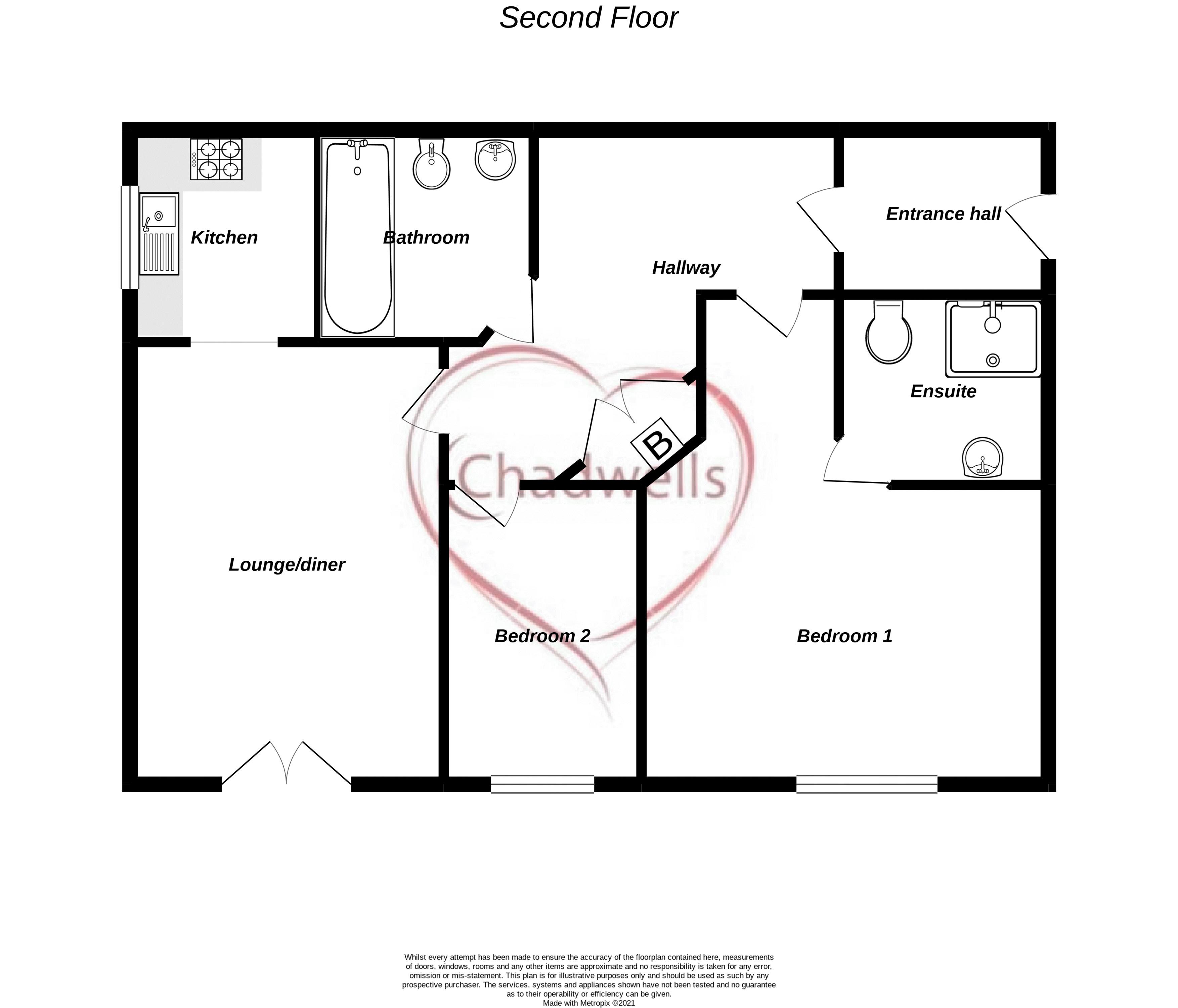 2 bed flat to rent in Priestley Court, Ollerton, NG22 - Property Floorplan