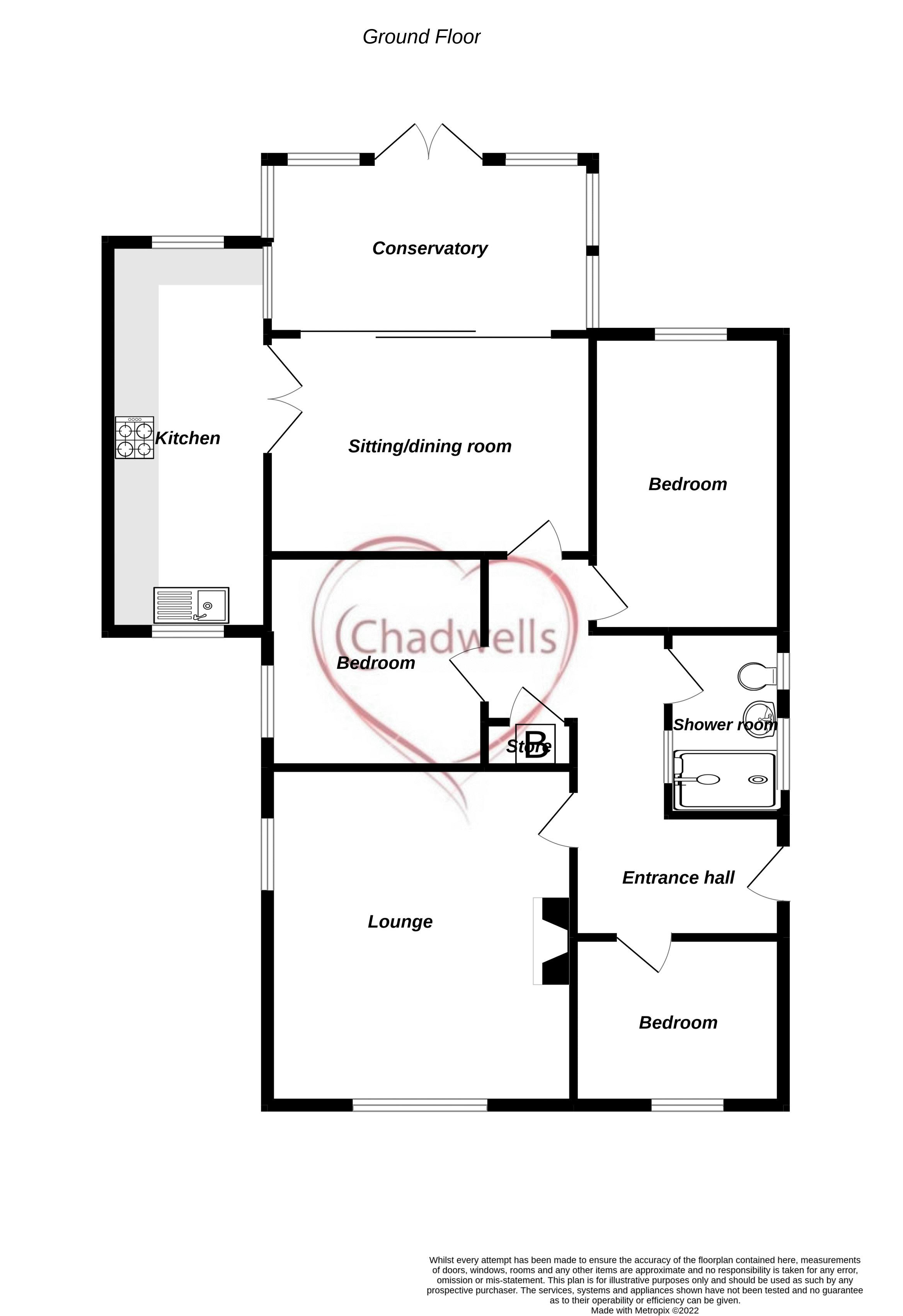 3 bed bungalow for sale in Griceson Close, Ollerton, NG22 - Property Floorplan