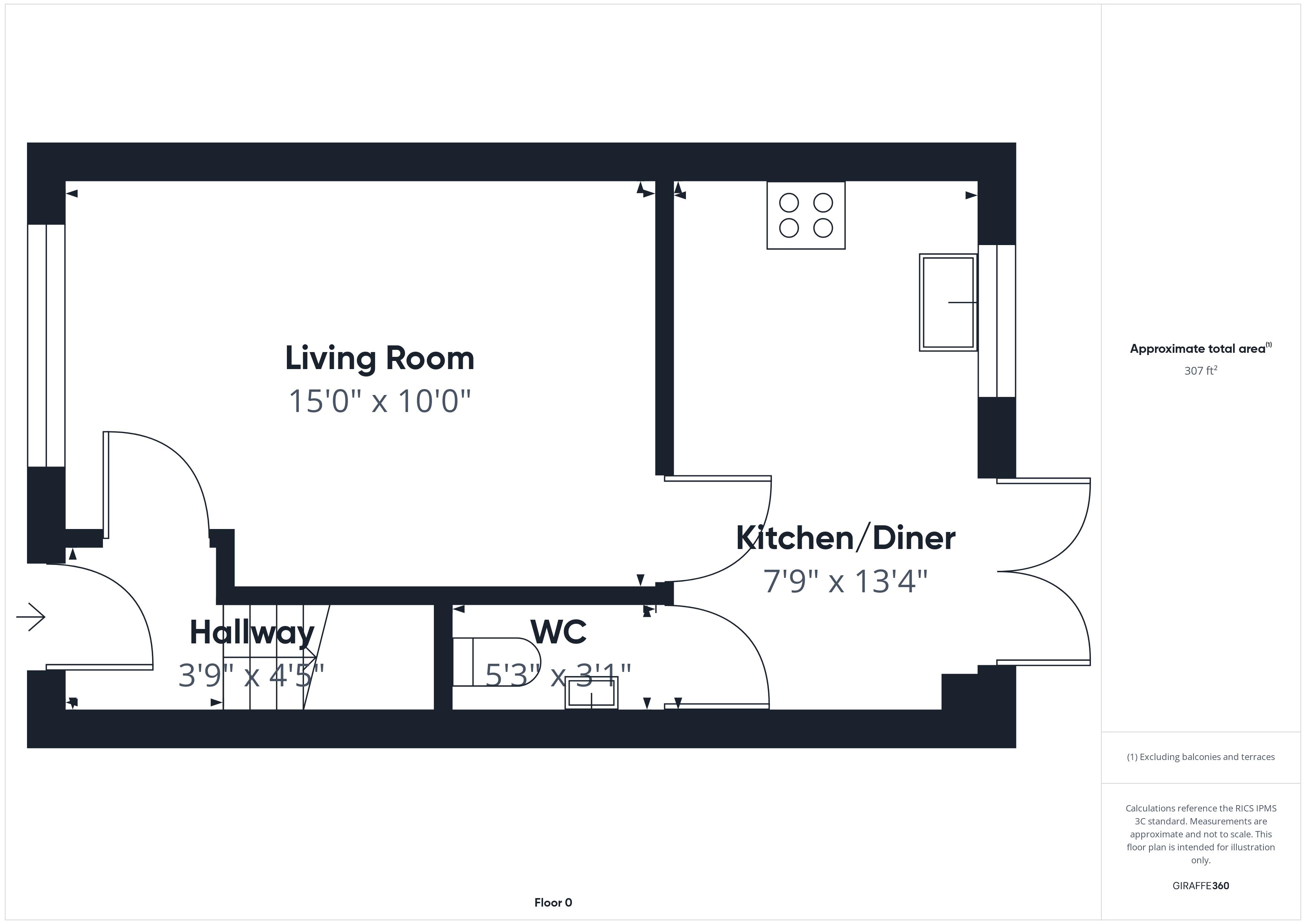 2 bed house for sale in Griffin Road, Ollerton , NG22 - Property Floorplan