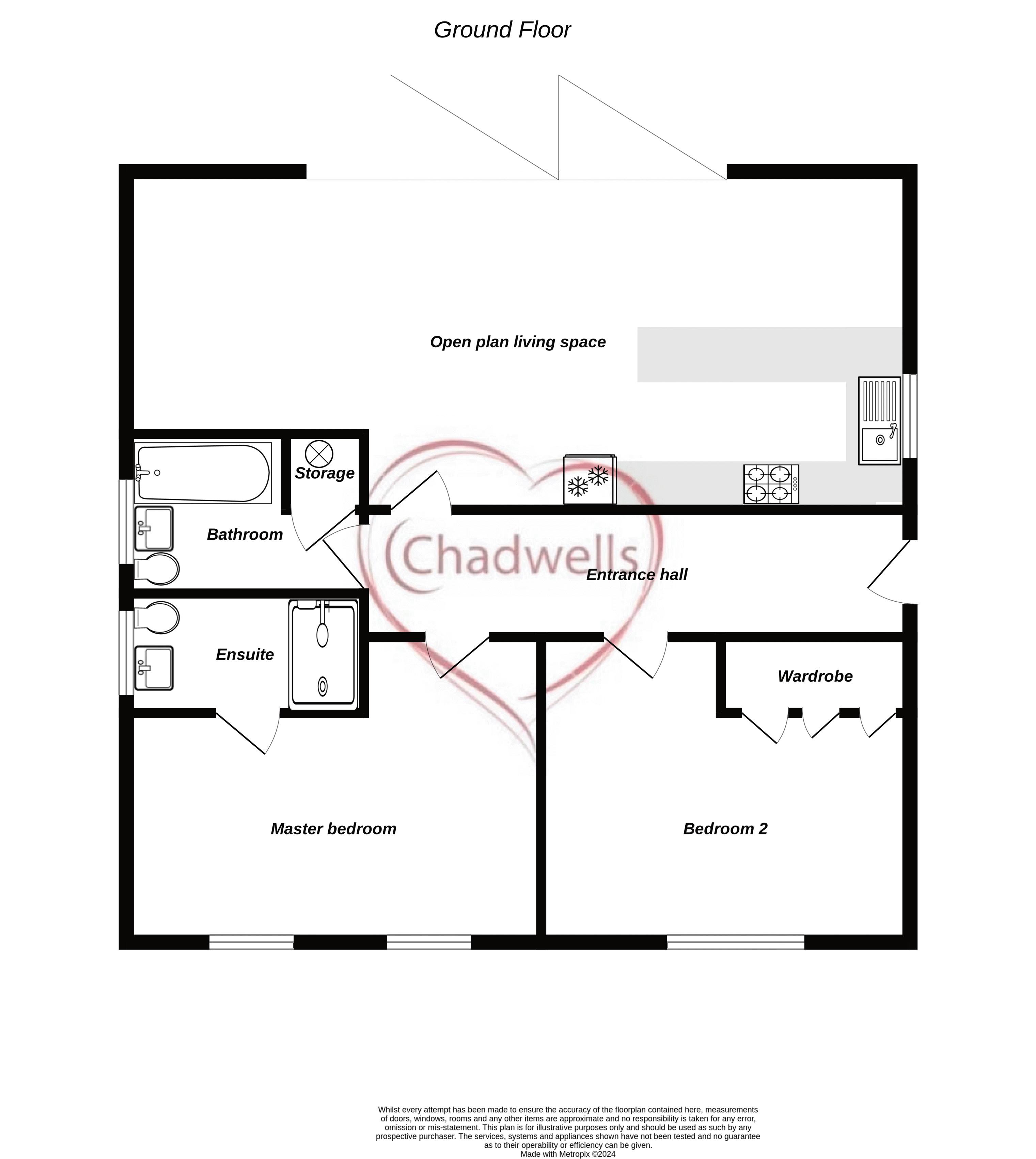 2 bed bungalow for sale in Kestrel Close, Kings Clipstone, NG21 - Property Floorplan