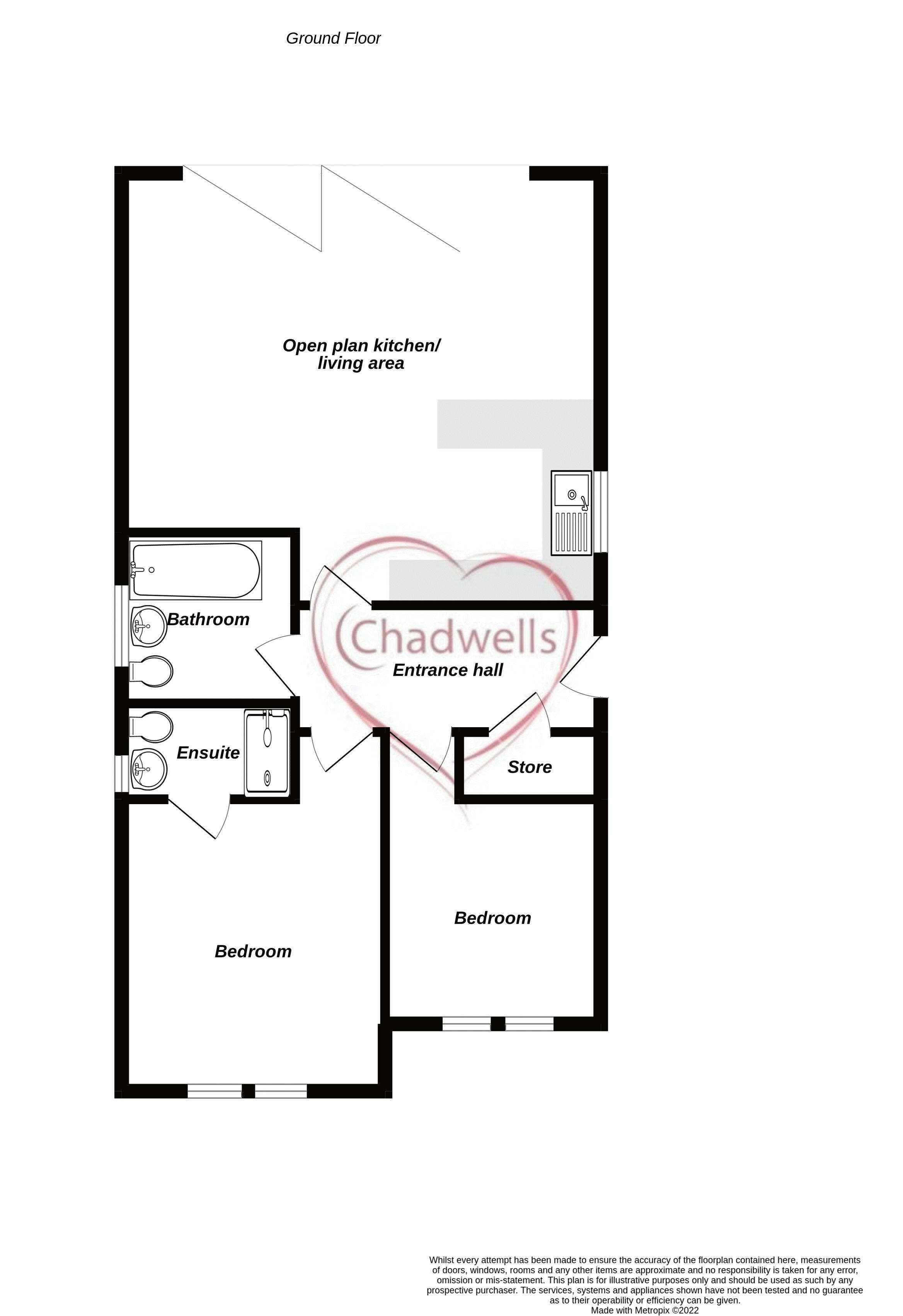 2 bed bungalow for sale in Kestrel Close, Kings Clipstone, NG21 - Property Floorplan