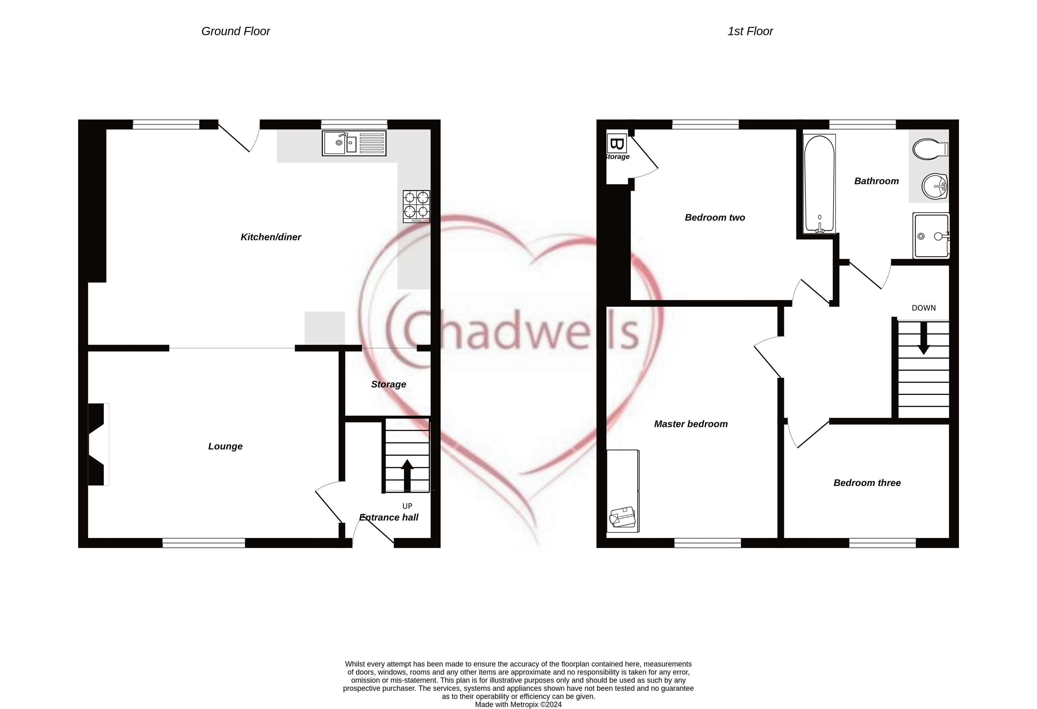 3 bed house for sale in Walesby Lane, Ollerton, NG22 - Property Floorplan