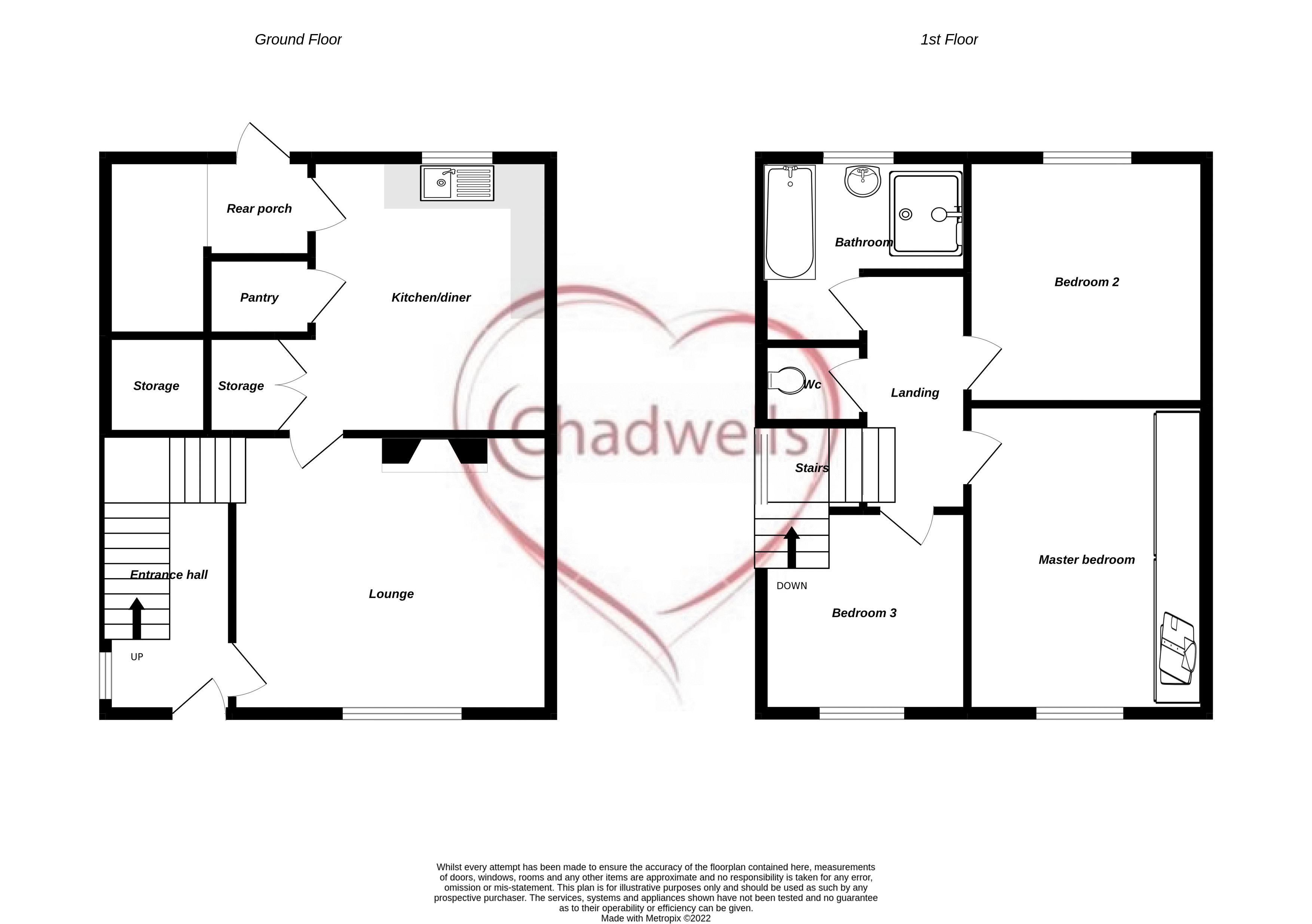3 bed house for sale in Boy Lane, Edwinstowe, NG21 - Property Floorplan