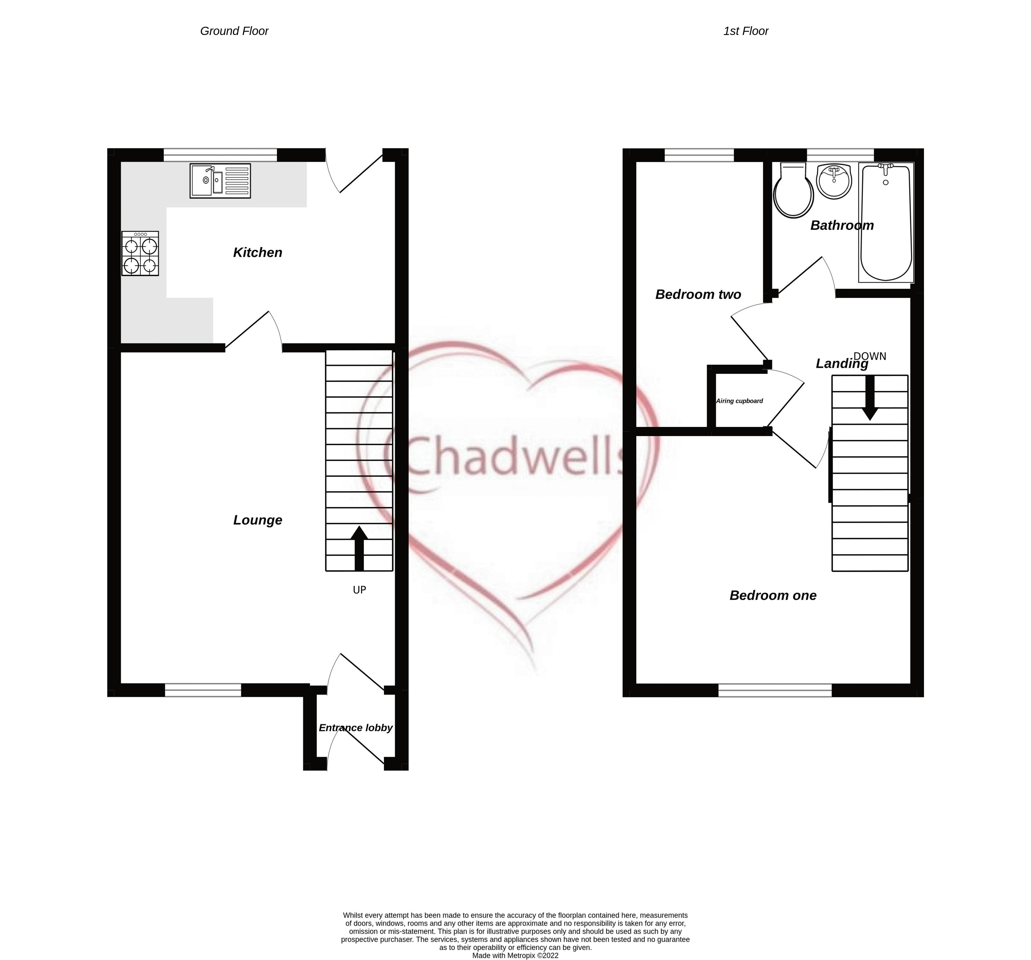 2 bed house to rent in Fern Close, Bilsthorpe, NG22 - Property Floorplan