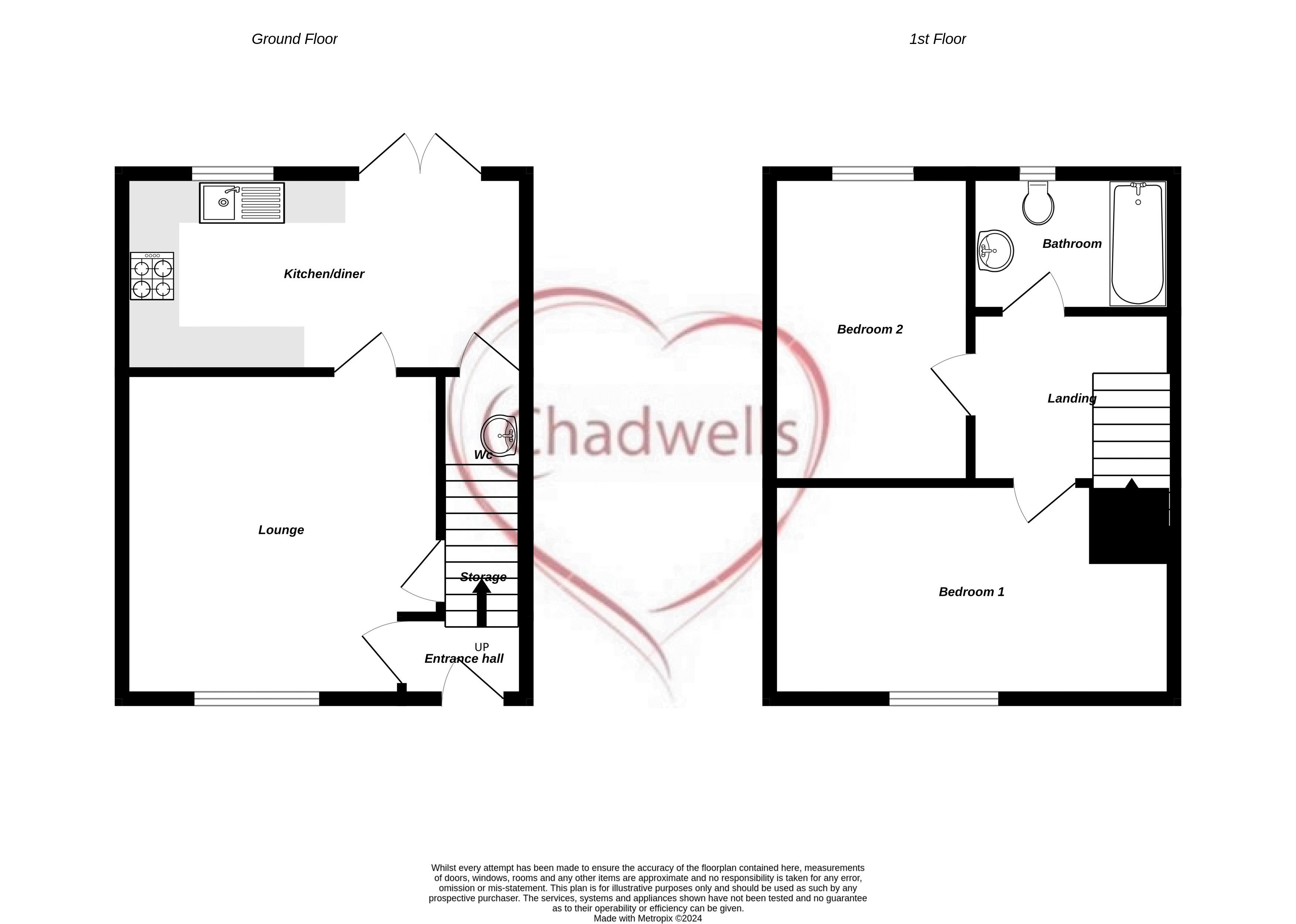 2 bed house to rent in Park Row Whinney Lane, Ollerton, NG22 - Property Floorplan