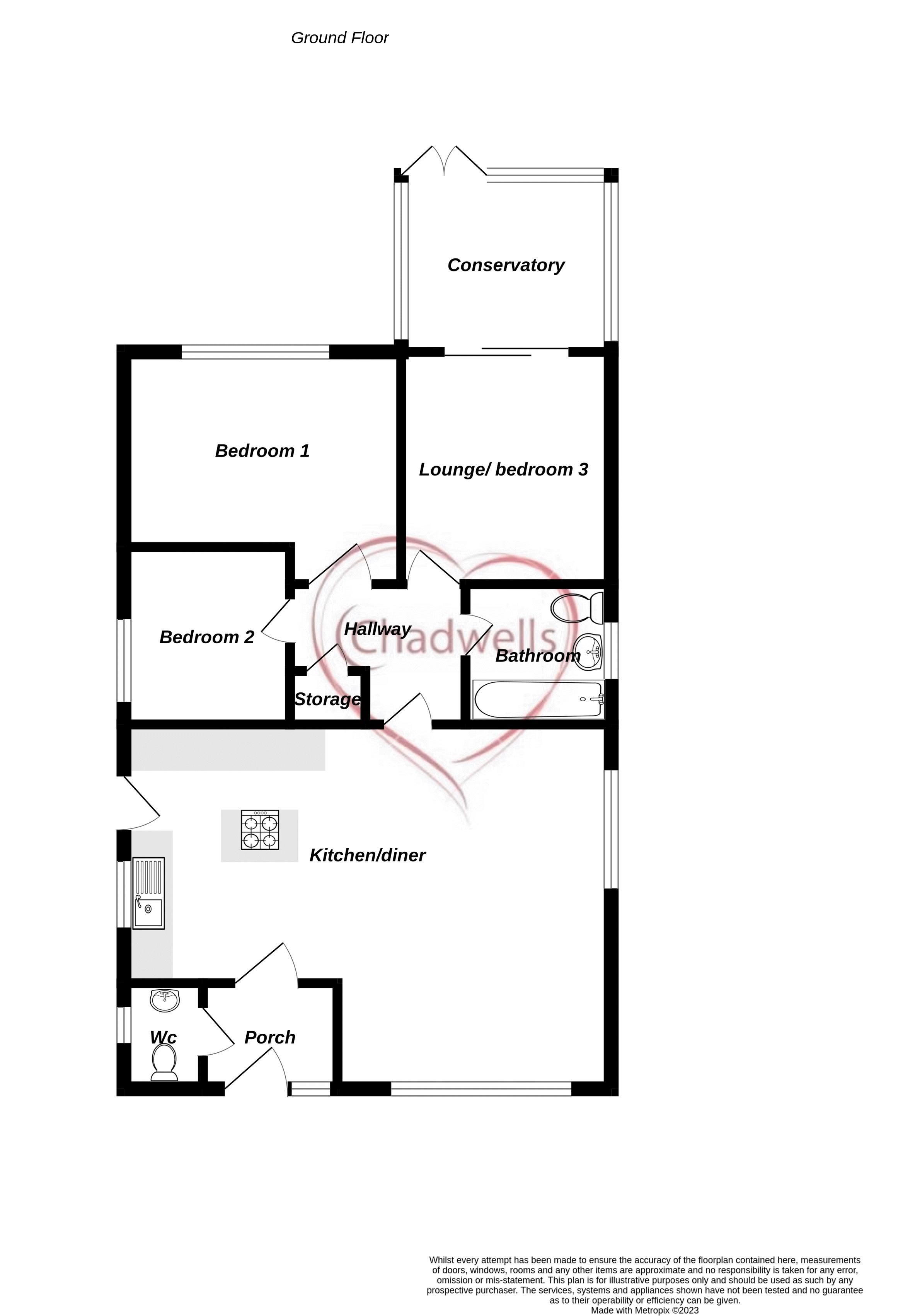3 bed bungalow for sale in Aspen Close, Tuxford , NG22 - Property Floorplan