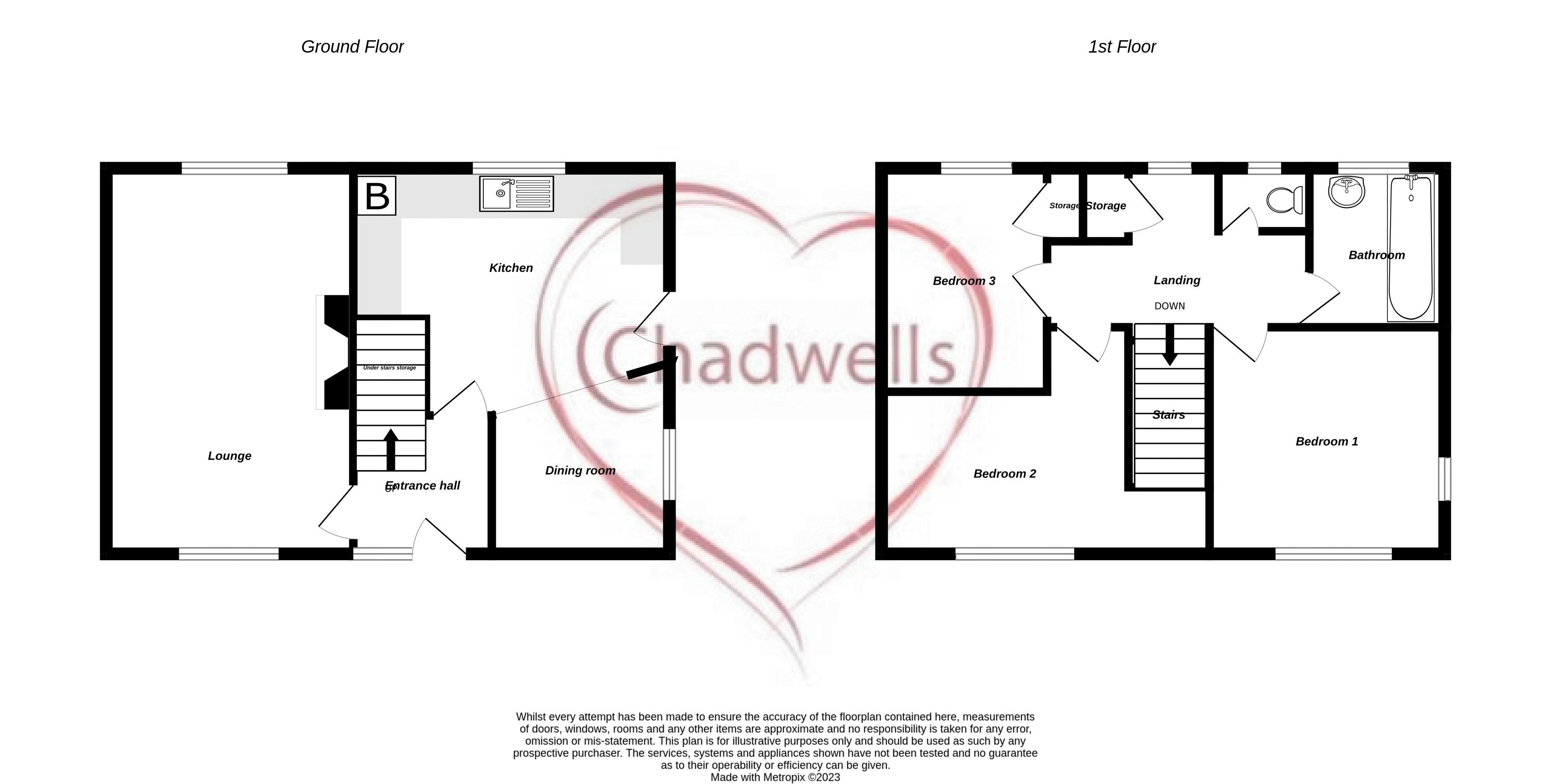 3 bed house for sale in Abbey Road, Edwinstowe, NG21 - Property Floorplan