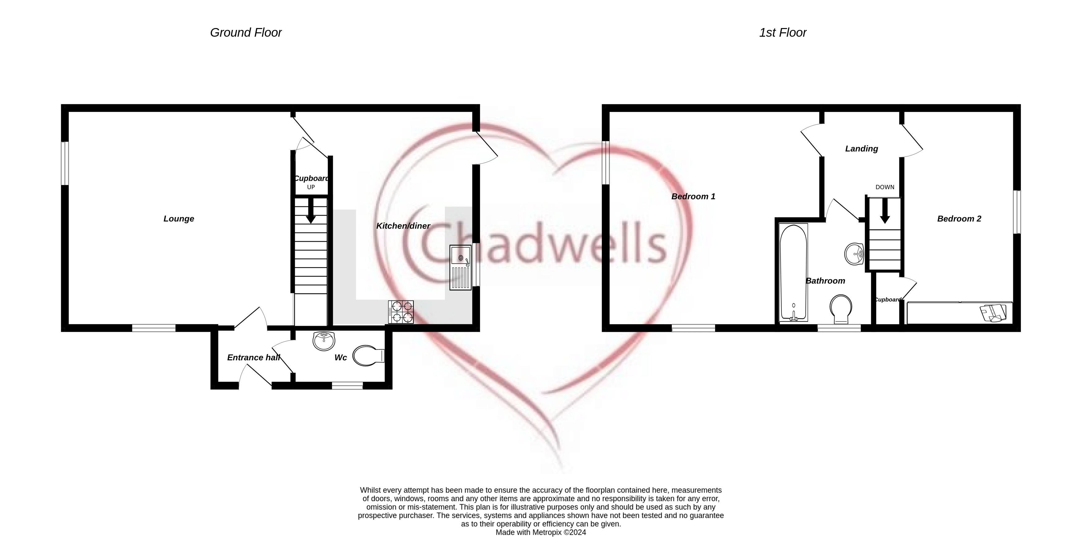 2 bed house for sale in Parkgate Close, Ollerton, NG22 - Property Floorplan