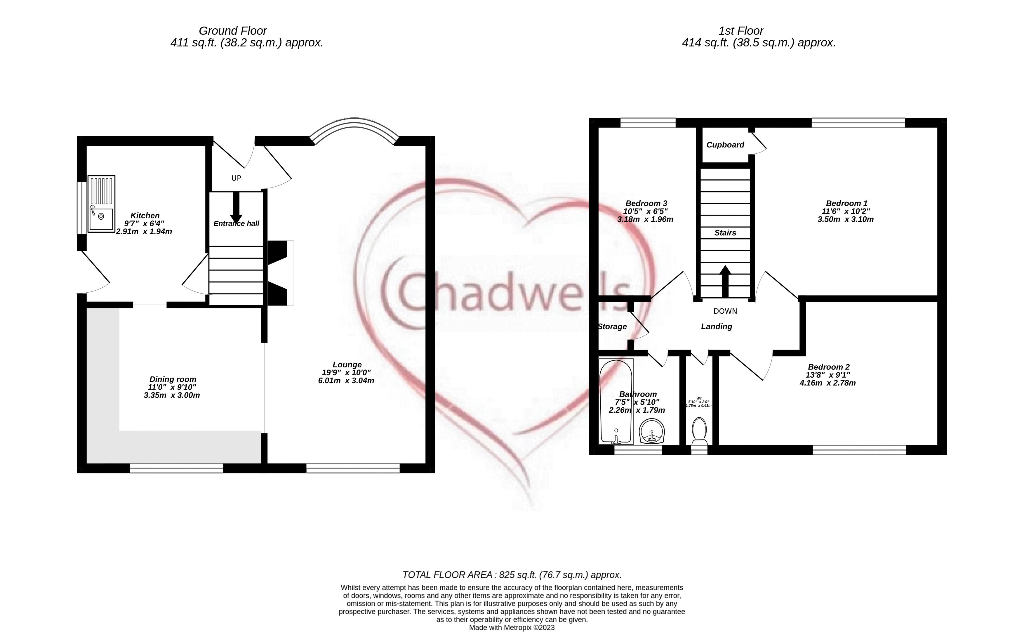 3 bed house for sale in Dove Croft, New Ollerton, NG22 - Property Floorplan