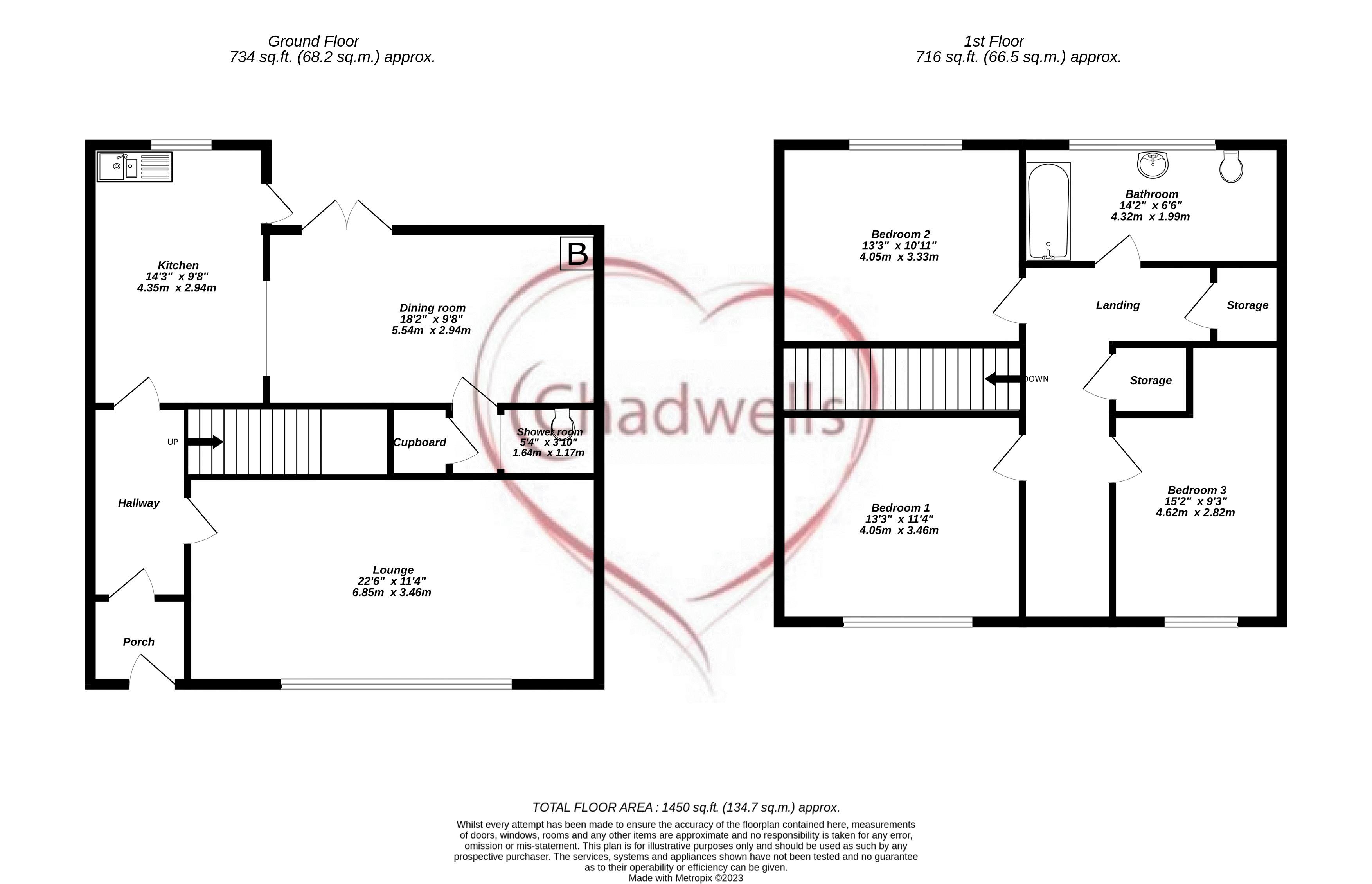 3 bed house for sale in Stuart Avenue, New Ollerton, NG22 - Property Floorplan