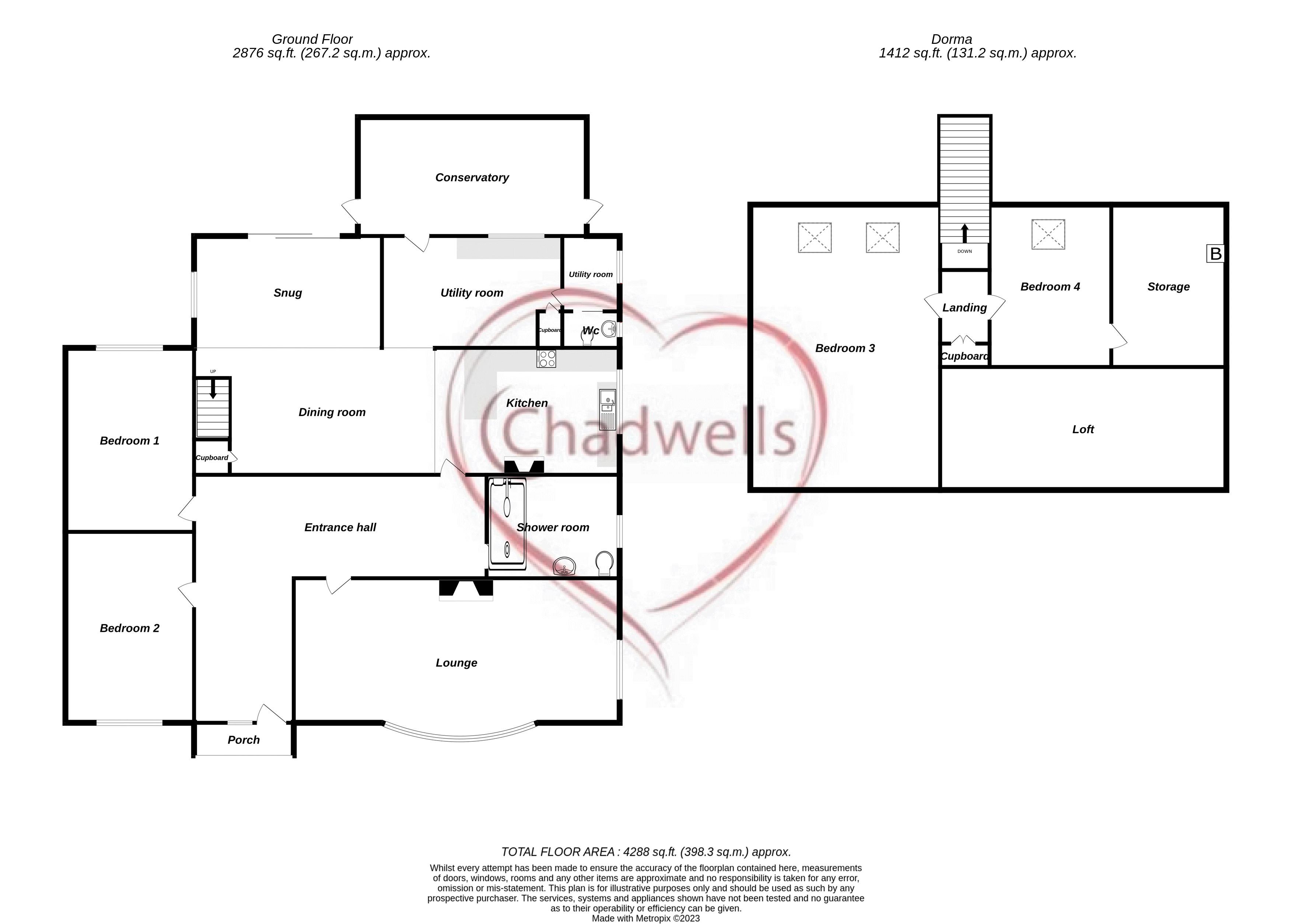 4 bed bungalow for sale in New Hill, Walesby, NG22 - Property Floorplan