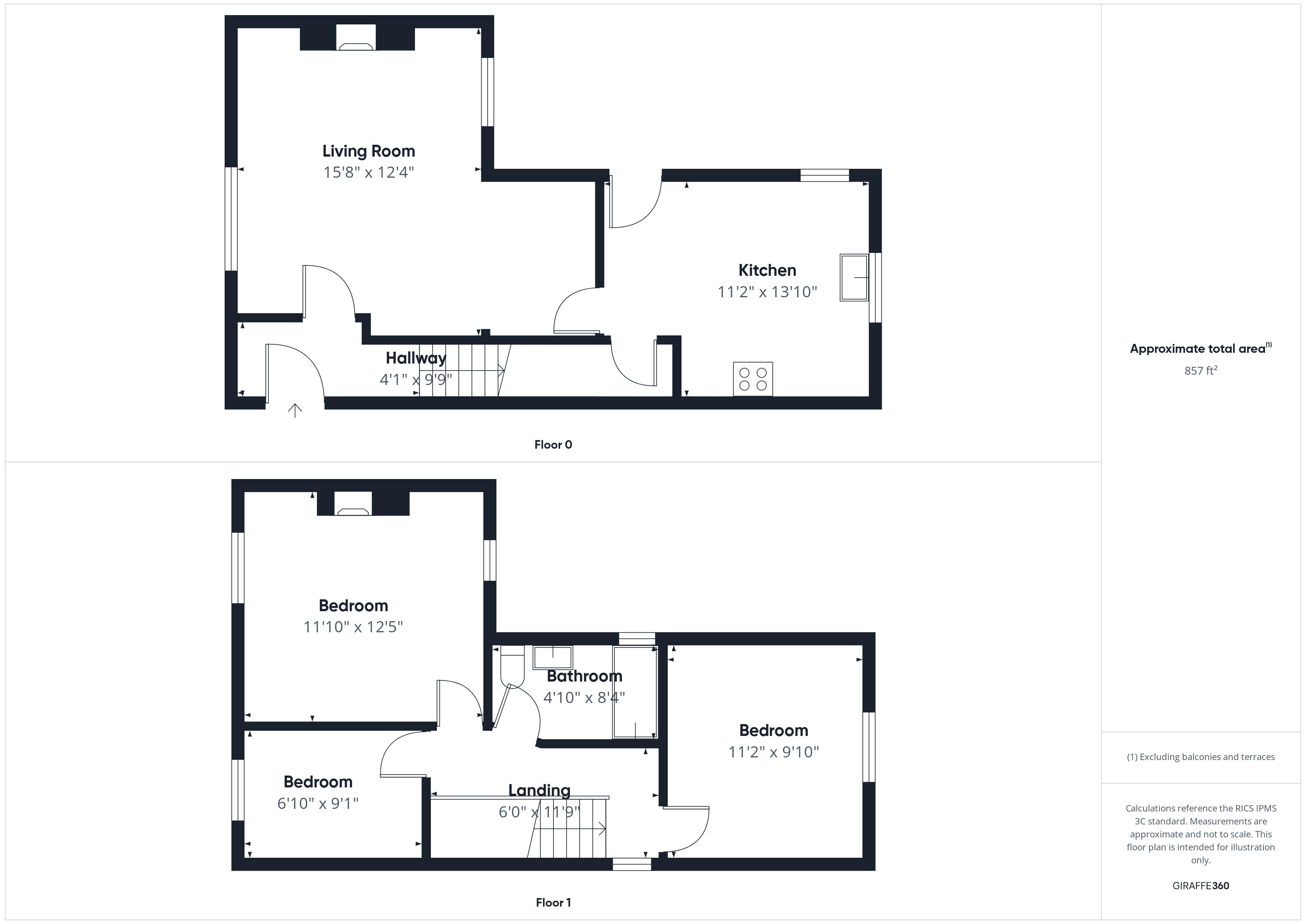 3 bed house for sale in Larch Road, Ollerton, NG22 - Property Floorplan