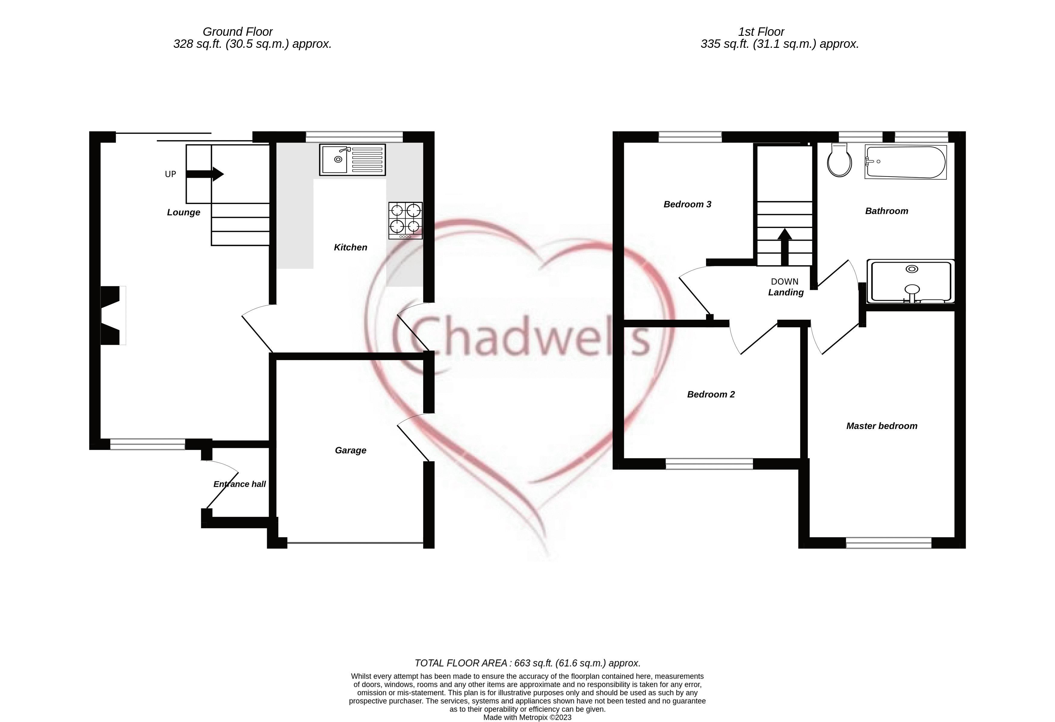 3 bed house for sale in Cinder Lane, Ollerton, NG22 - Property Floorplan