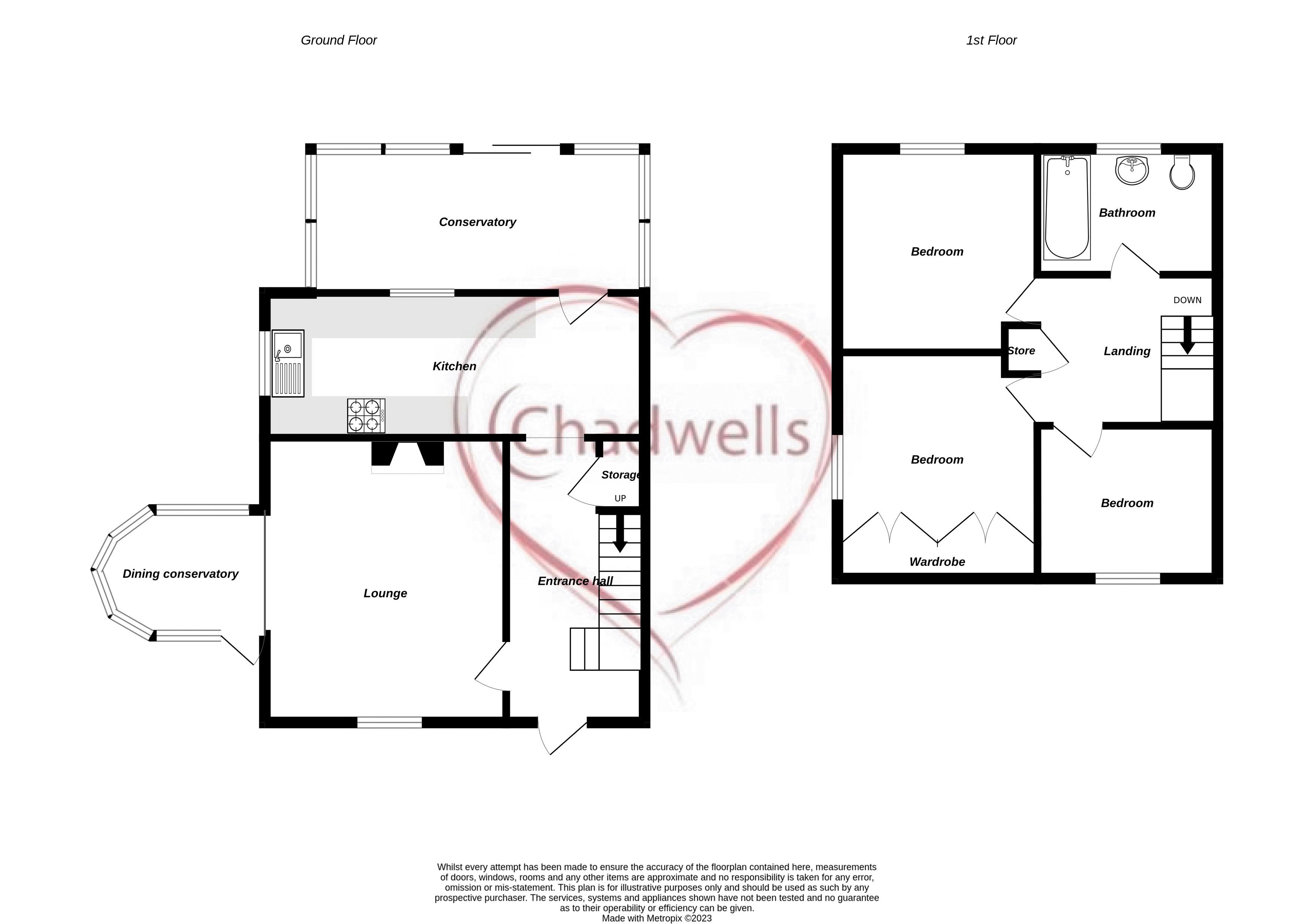 3 bed house for sale in Petersmith Drive, Ollerton , NG22 - Property Floorplan