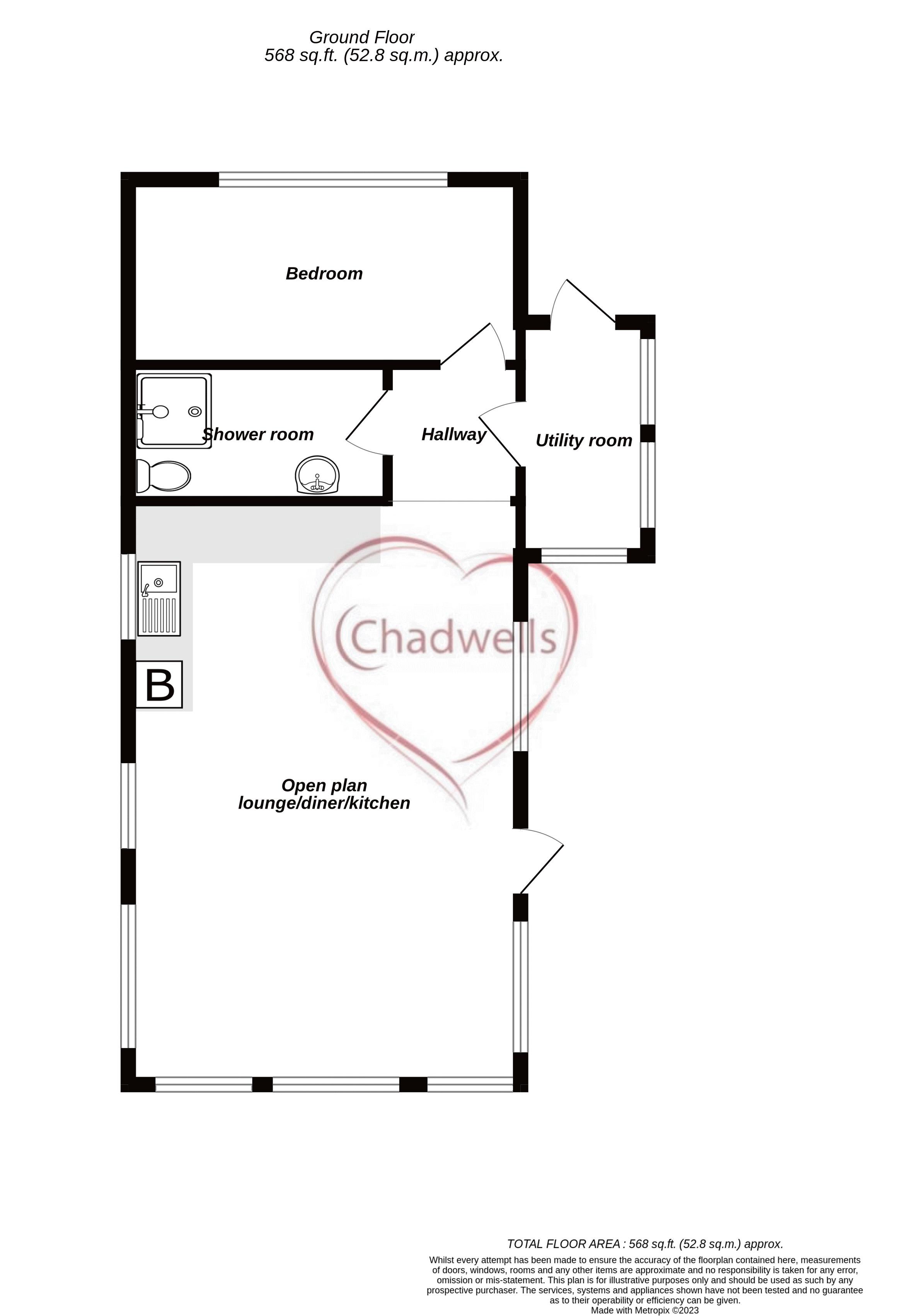 1 bed bungalow for sale in Sherwood Park, Walesby, NG22 - Property Floorplan