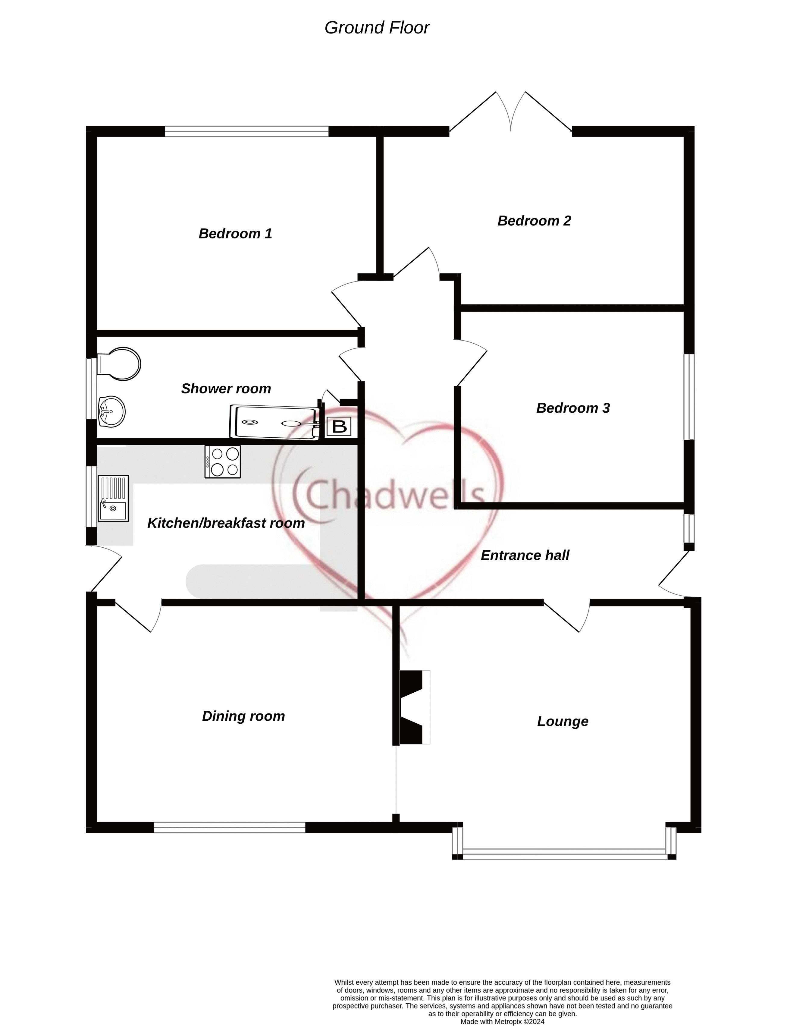 3 bed bungalow for sale in Manor Close, Boughton, NG22 - Property Floorplan