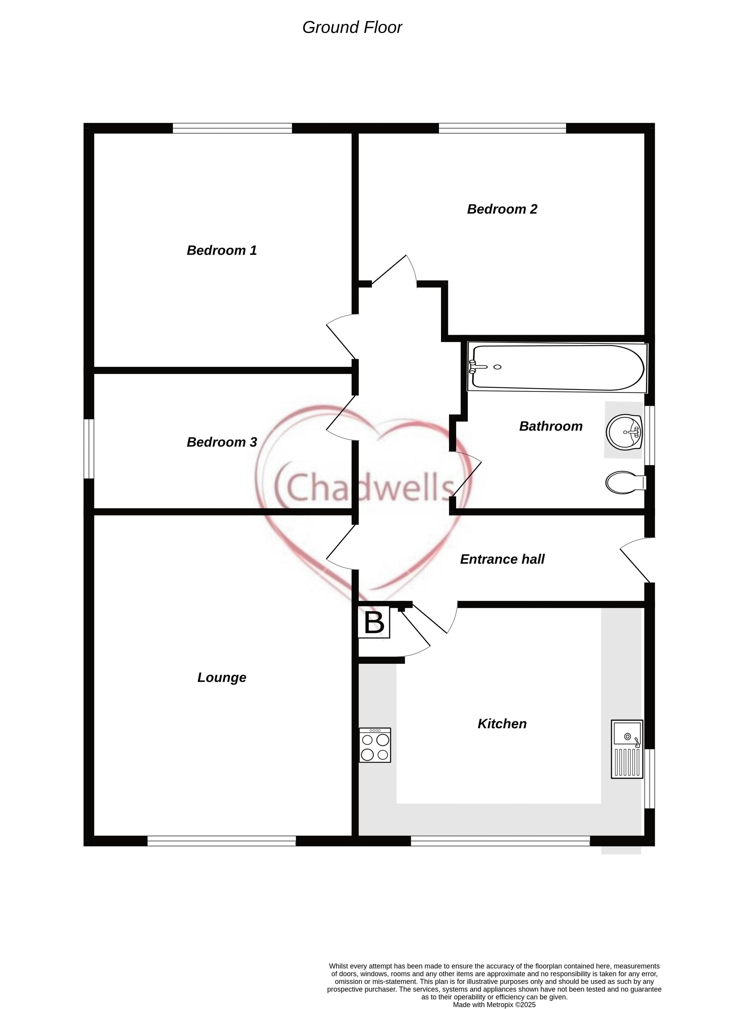 3 bed bungalow for sale in Highfields Drive, Bilsthorpe, NG22 - Property Floorplan