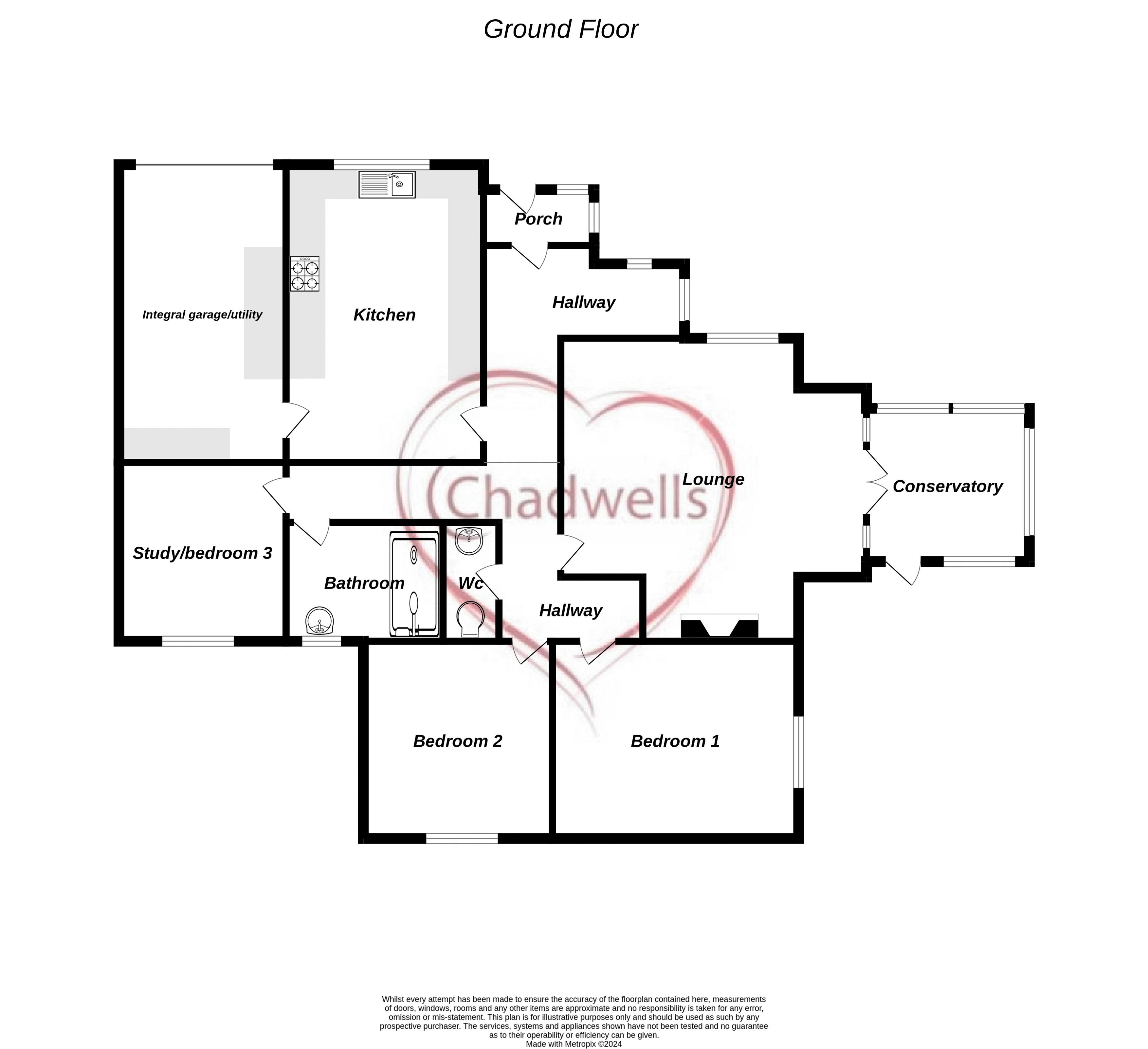 3 bed bungalow for sale in St Edwins Drive, Edwinstowe, NG21 - Property Floorplan