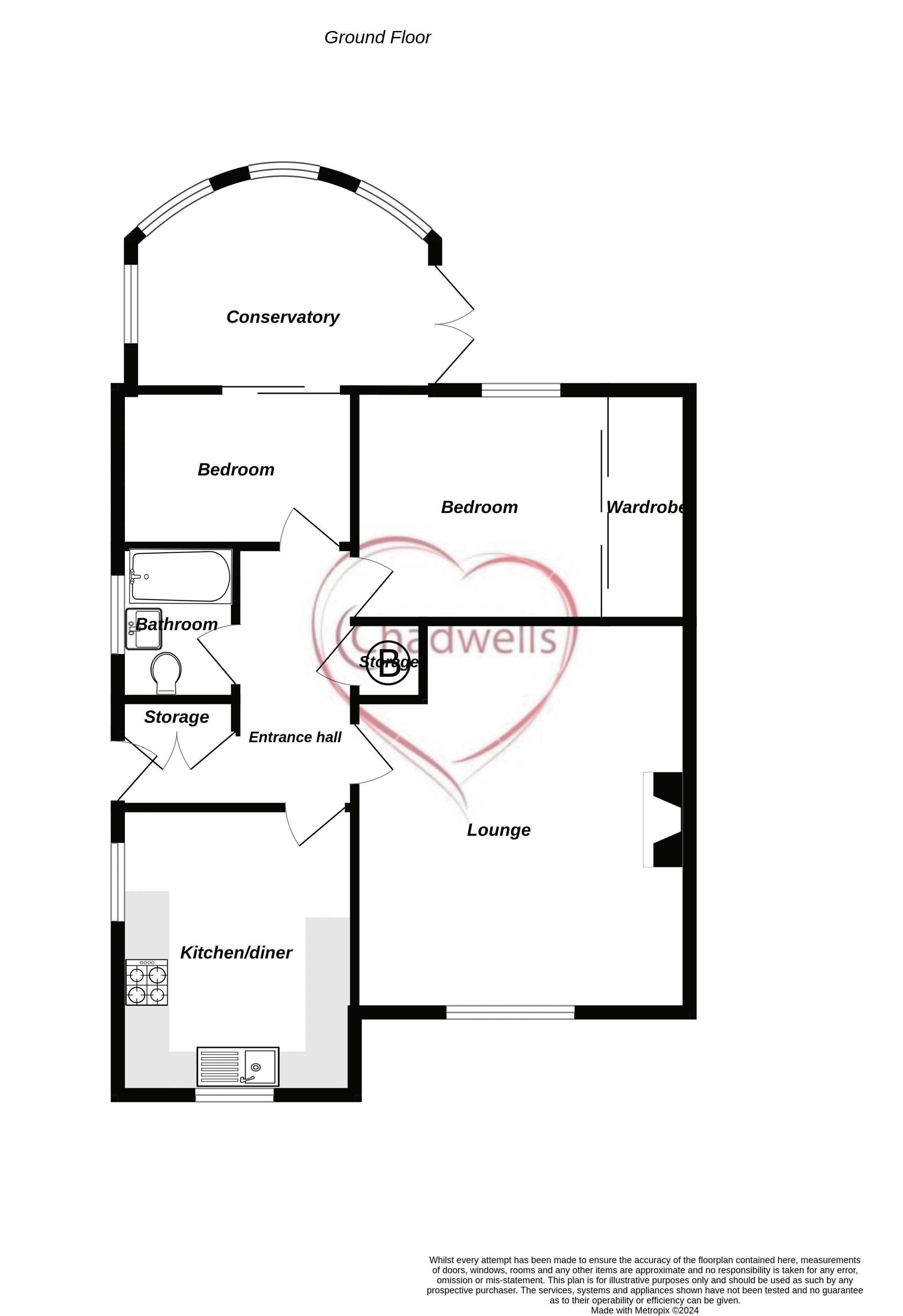 2 bed bungalow for sale in The Furze, Kirton , NG22 - Property Floorplan