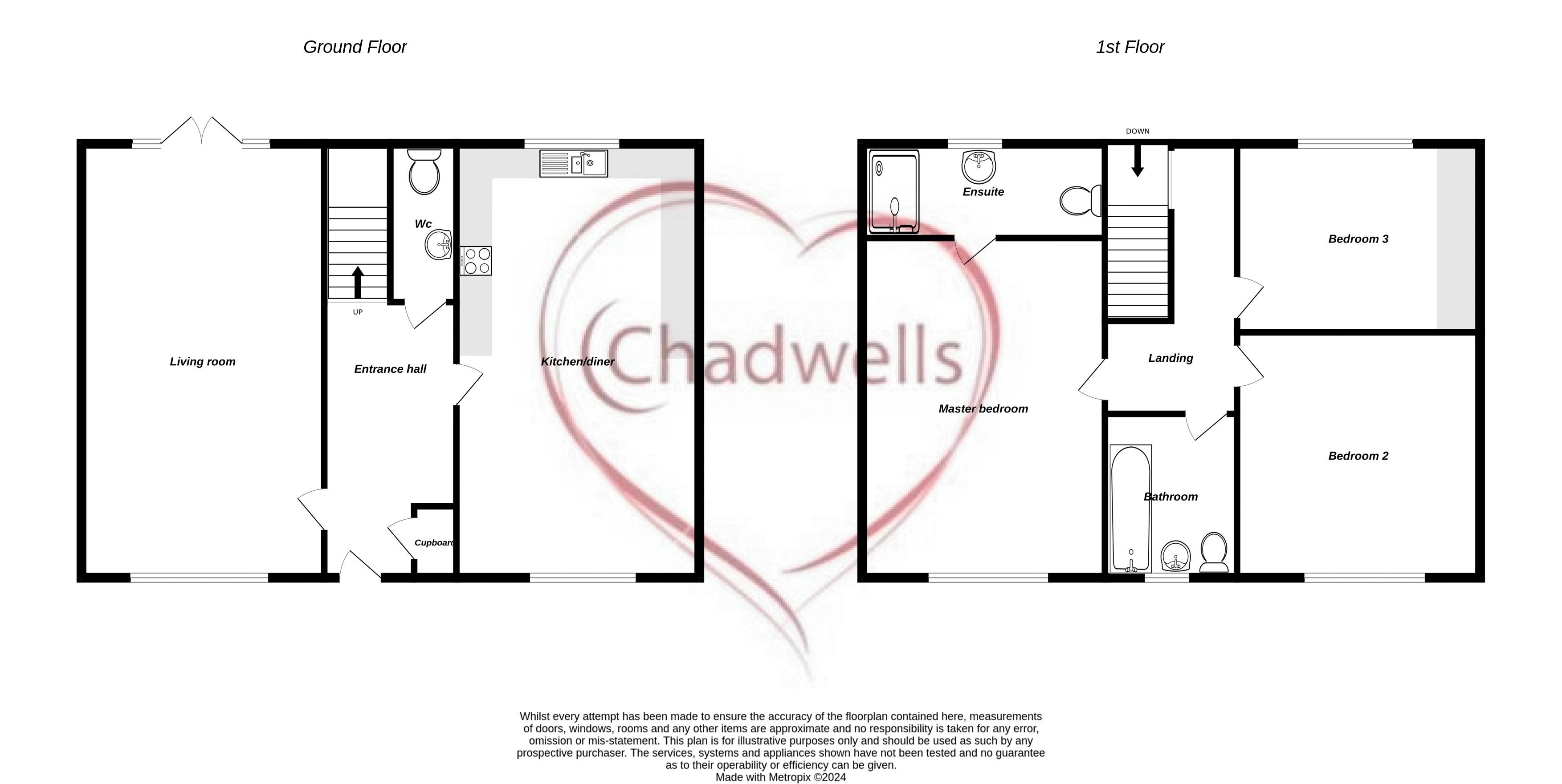 3 bed house for sale in Elder Court, Clipstone Village, NG21 - Property Floorplan