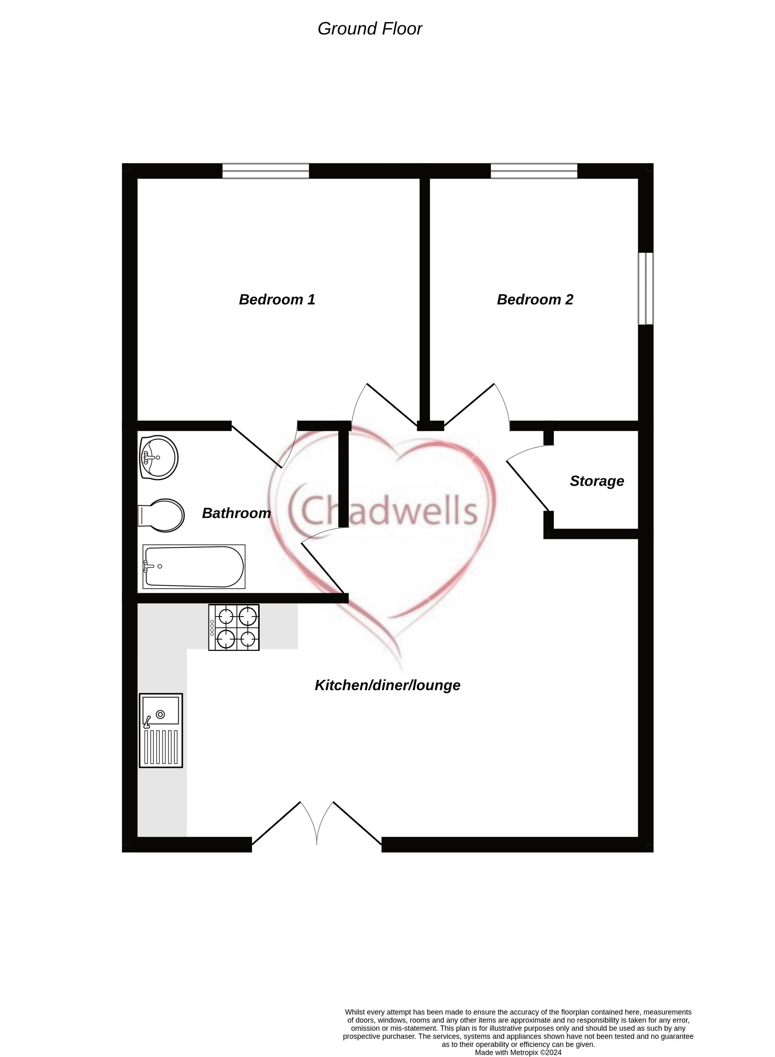 2 bed cottage for sale in Peafield Lane, Mansfield, NG20 - Property Floorplan