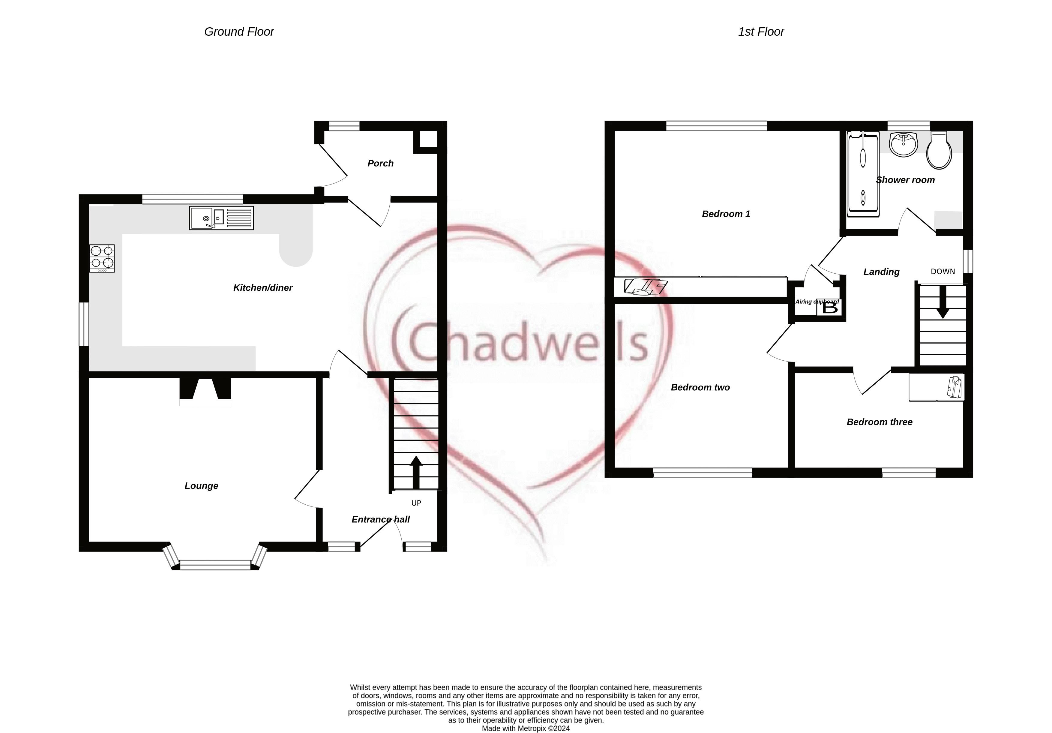 3 bed house for sale in Chestnut Drive, Ollerton, NG22 - Property Floorplan