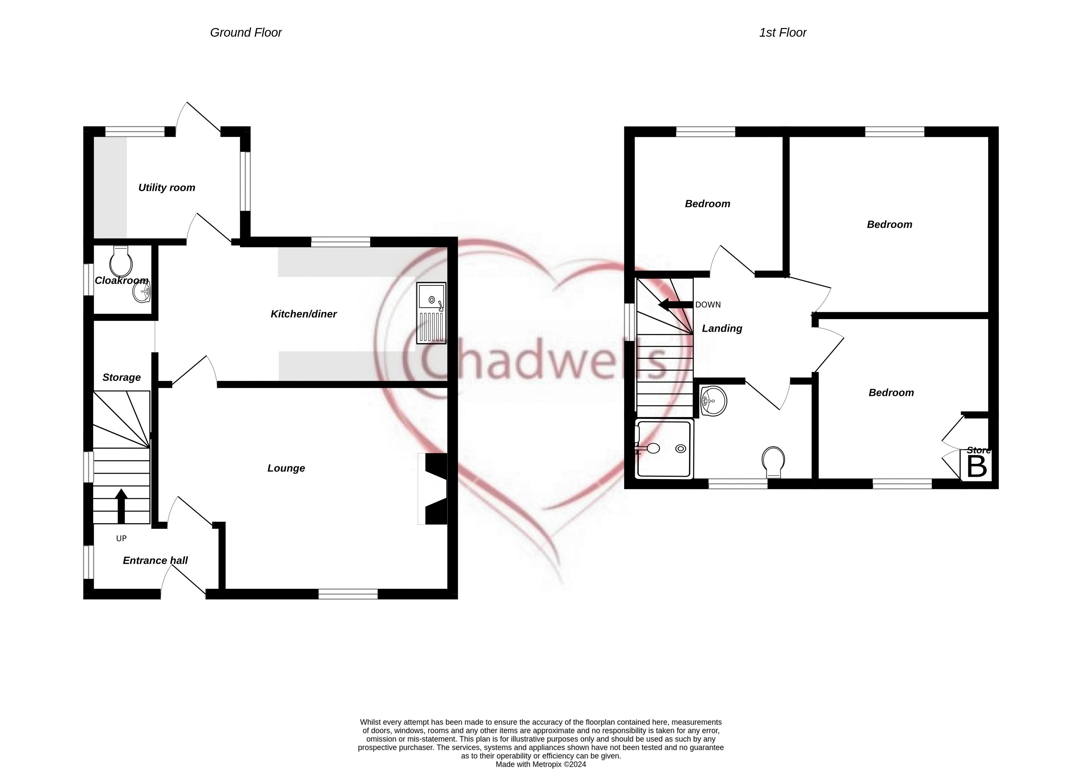 3 bed house for sale in Larch Road, Ollerton, NG22 - Property Floorplan