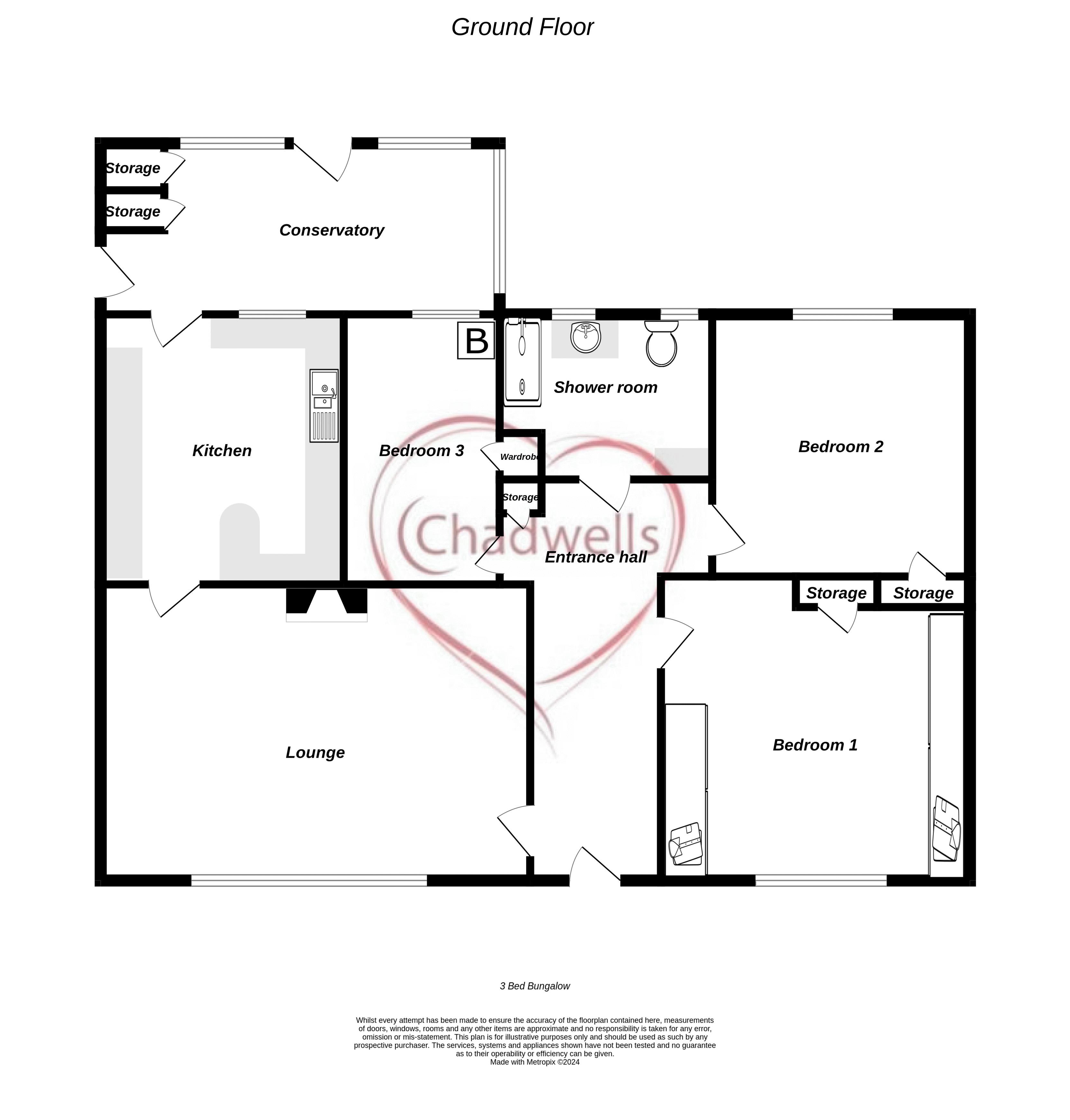 3 bed bungalow for sale in Newark Road, Ollerton, NG22 - Property Floorplan